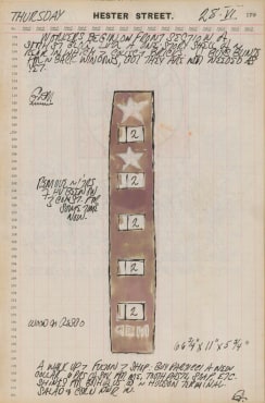 Journal page for June 28, 1962, with a color sketch of the sculpture Gem