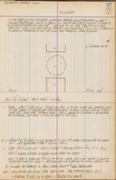 Journal page for April 30, 1959, with a rough sketch of the painting One Golden Orb, 