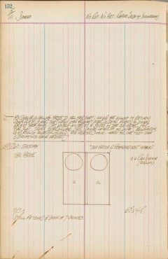 Journal page for March 15, 1959, and March 15, 1960 with a rough sketch of the painting The Bride