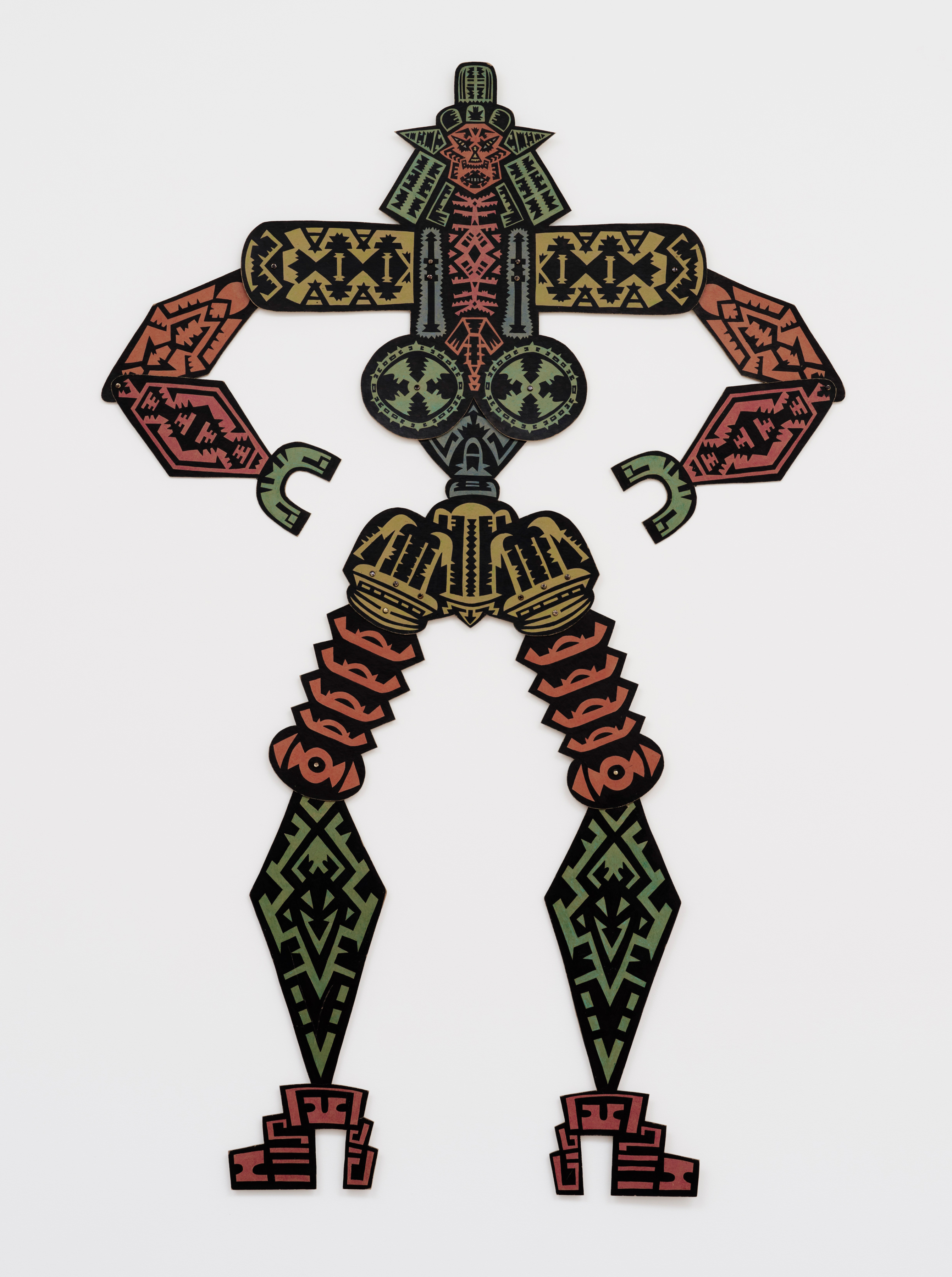 Magnet Hands, 1972, Crayon and ink on chipboard 
