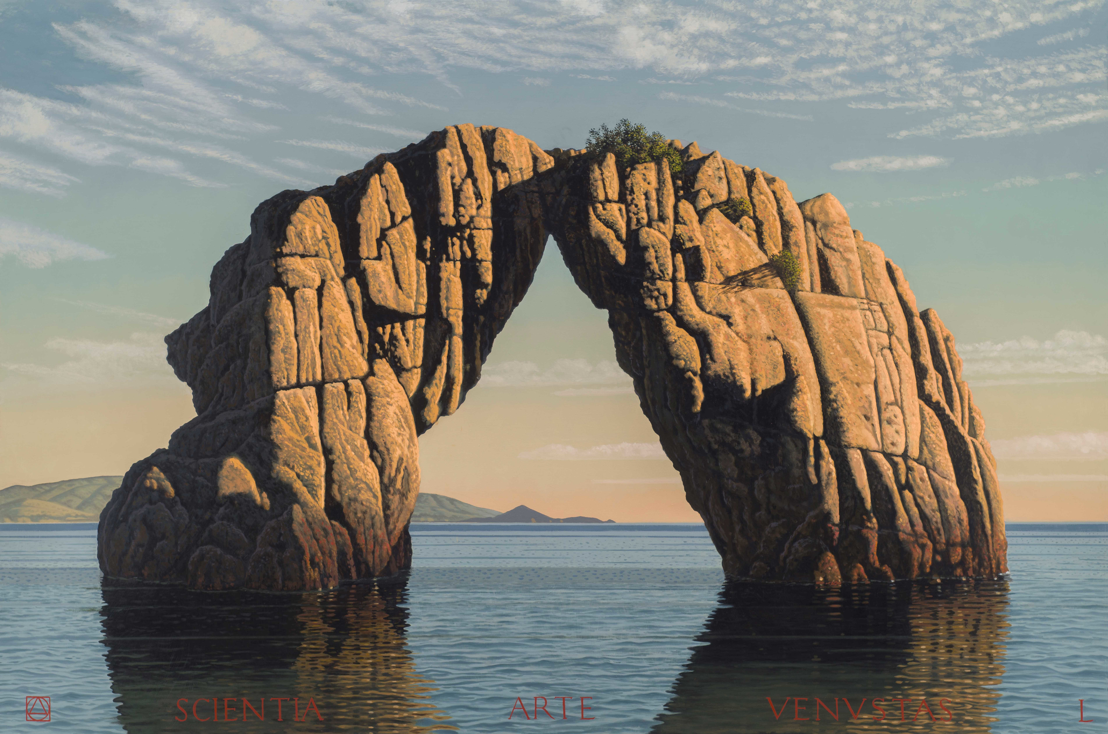 David Ligare (b. 1945), &quot;A Specific View: Scientia, Arte, Venustas,&quot; 2024. Oil on canvas, 48 x 72 in.