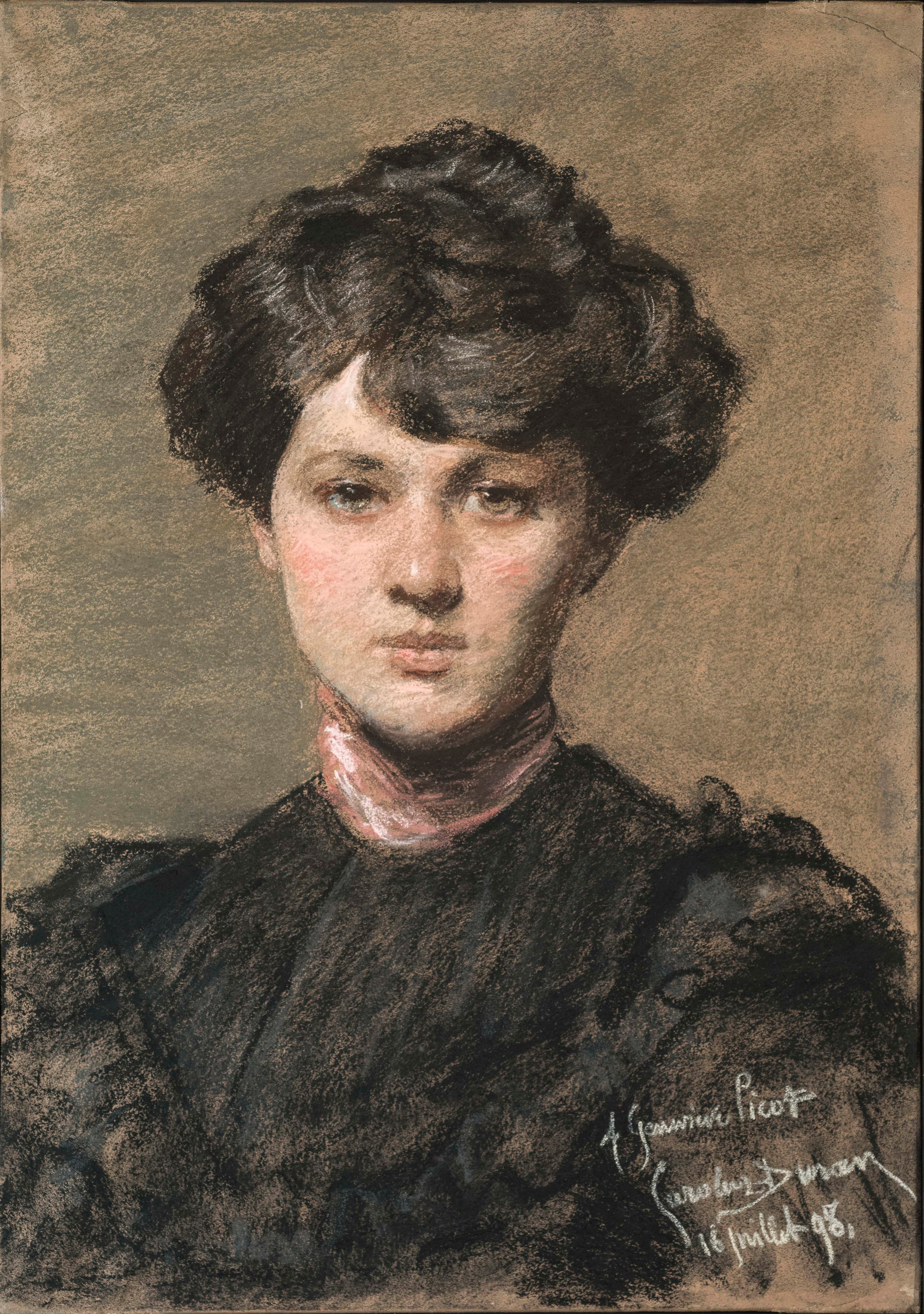 Carolus-Durand, Portrait of Genevieve Picot, 1898,   Pastel on paper 21 1/4 x 15 5/8 inches