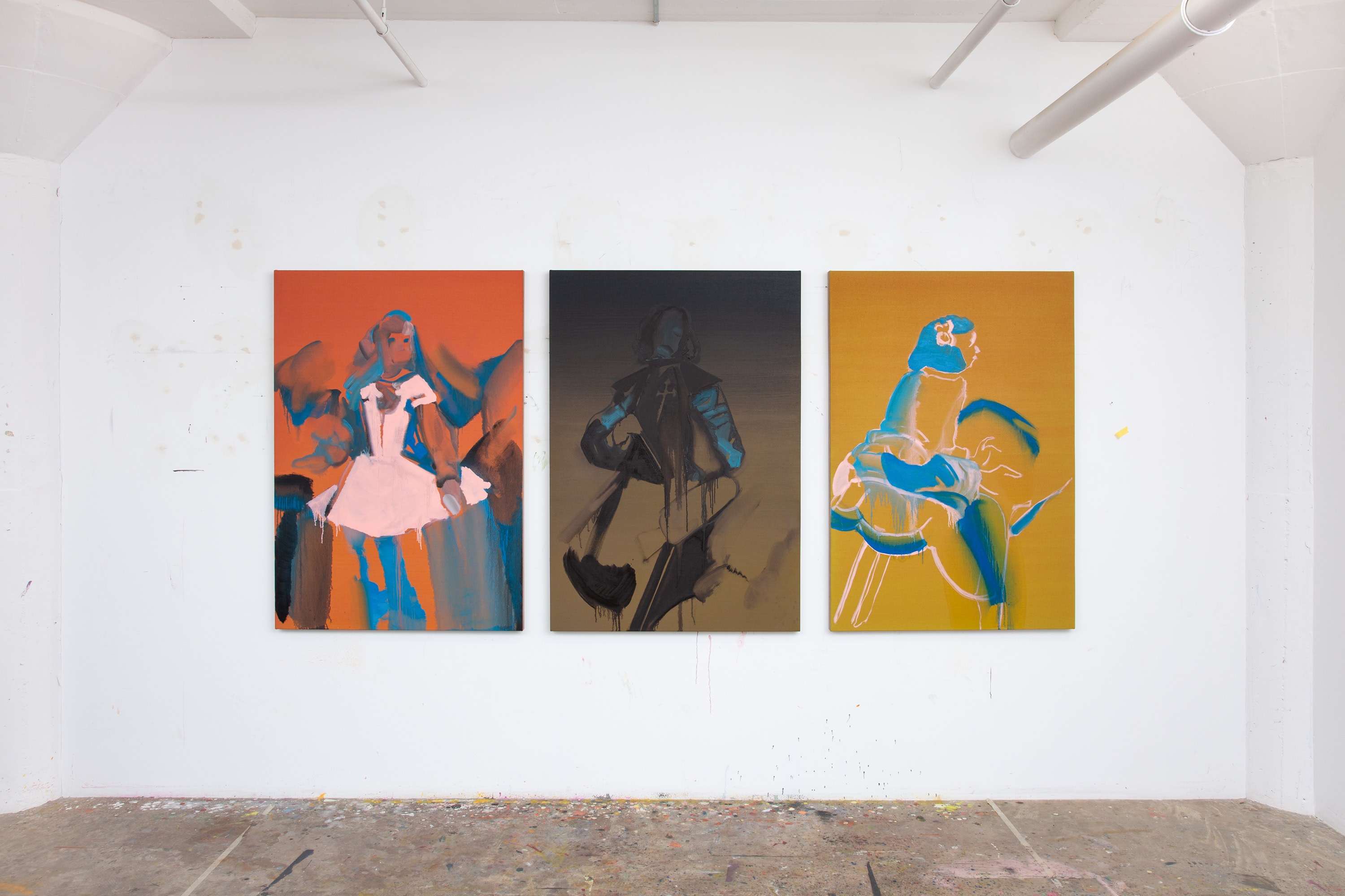Works-in-progress in Andy Woll's studio, photographed in January 2021