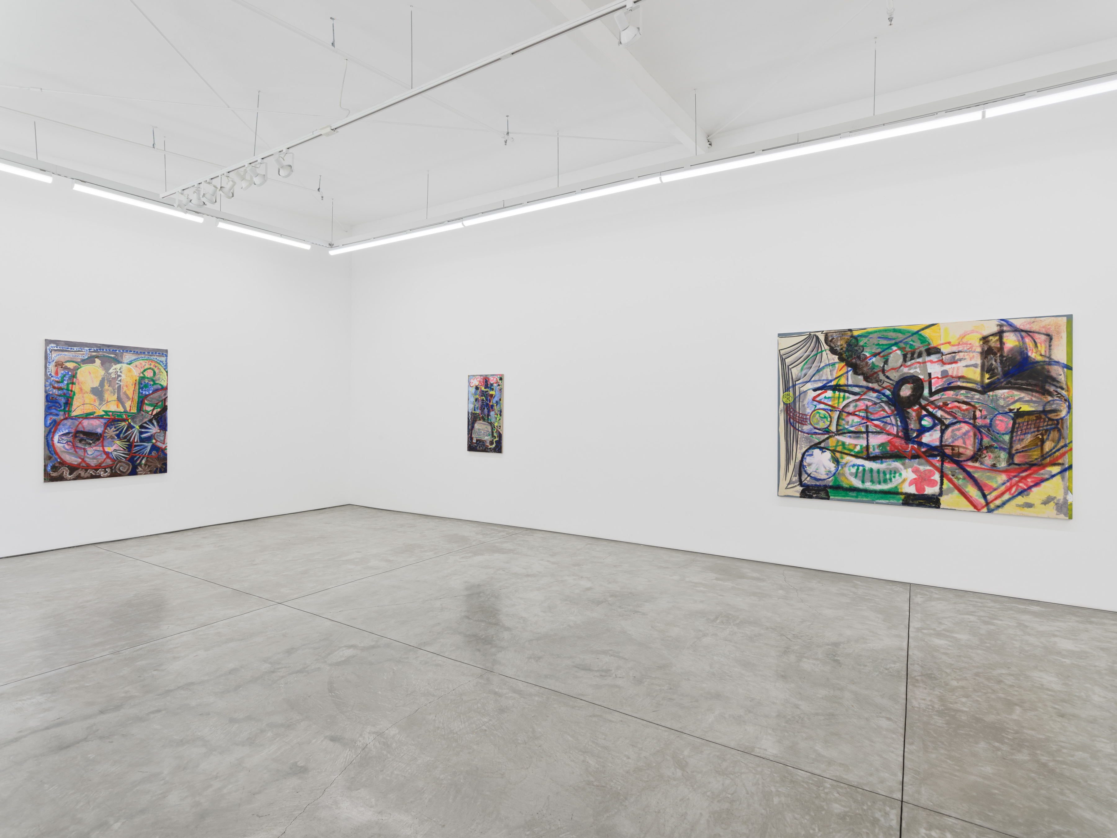 Installation view of Anna Rosen's "Autofiction" at Night Gallery
