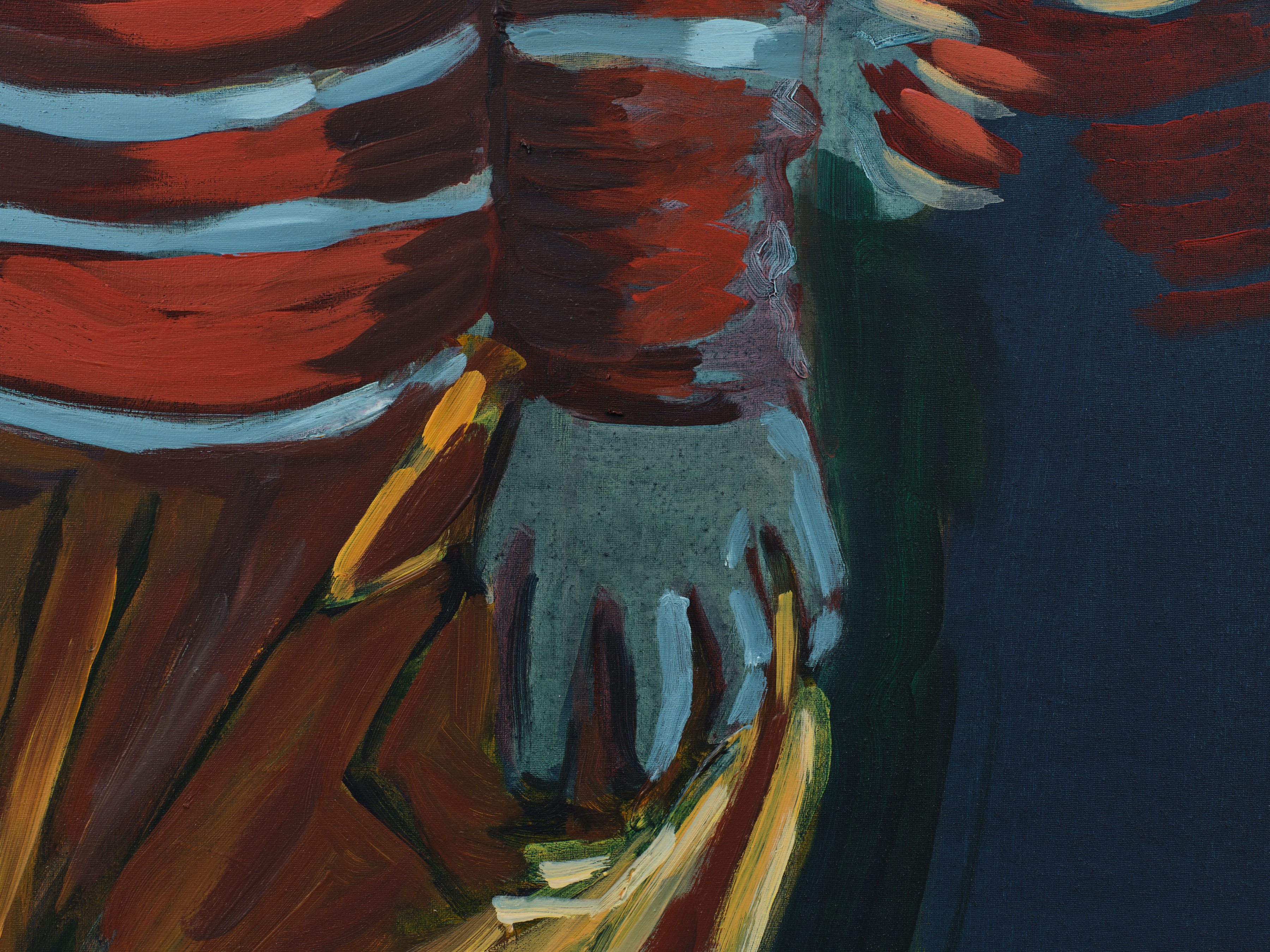 Detail of a child's hand in "Reflection 1"