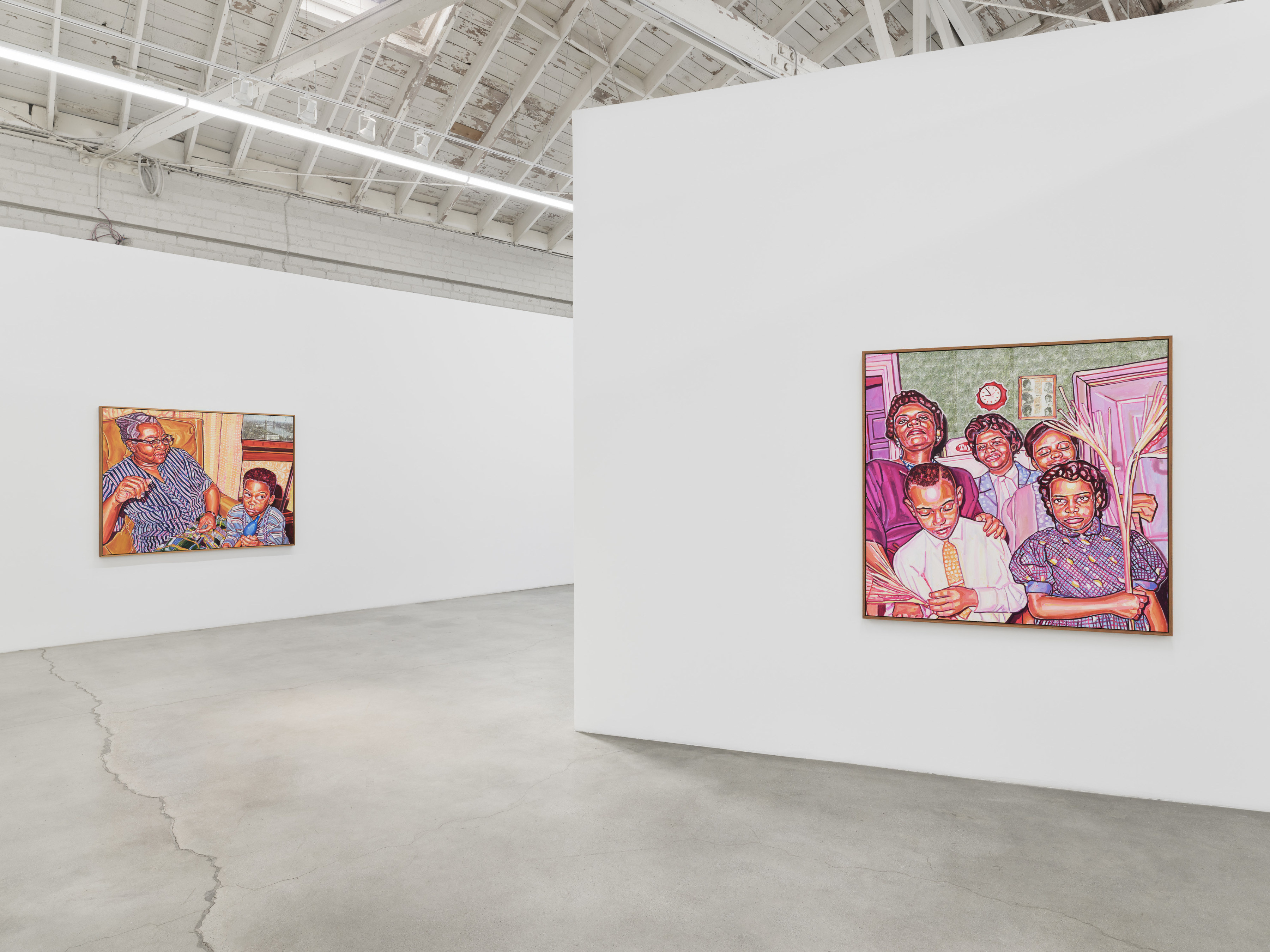 Installation view of "Reflections" at Night Gallery