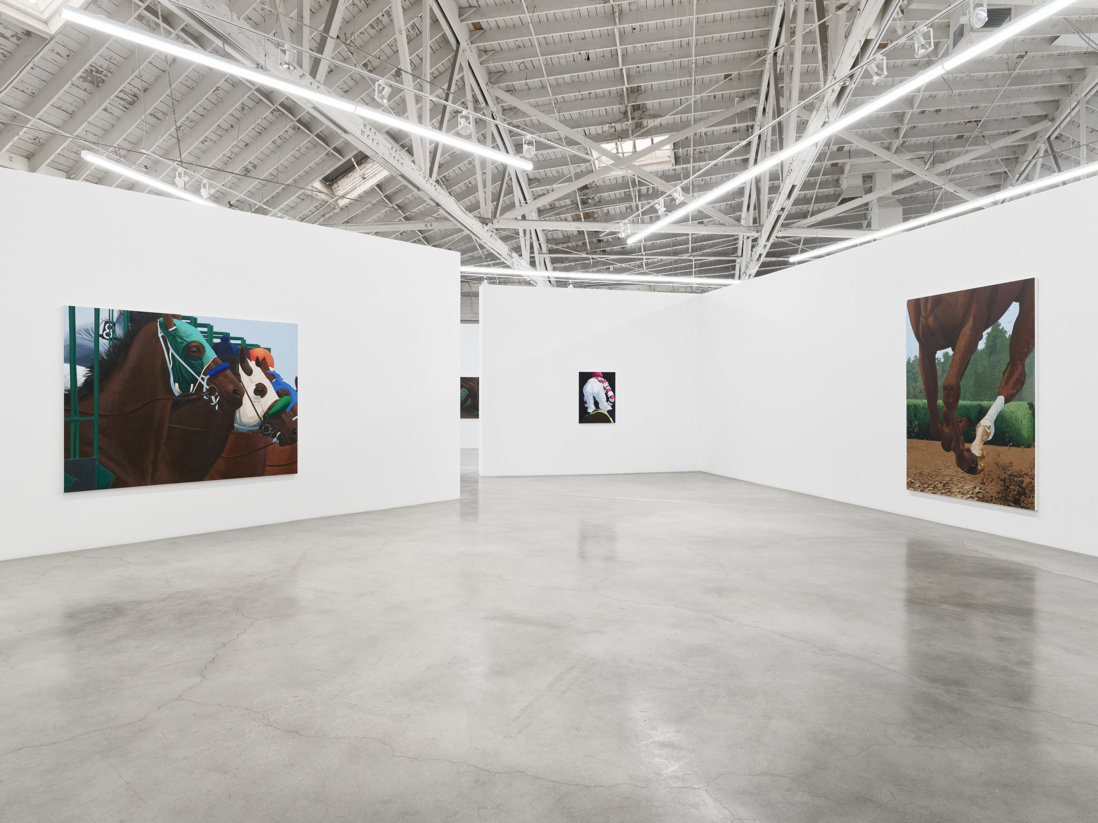 Installation image of Sarah Miska's "High Stakes" at Night Gallery, Los Angeles. 