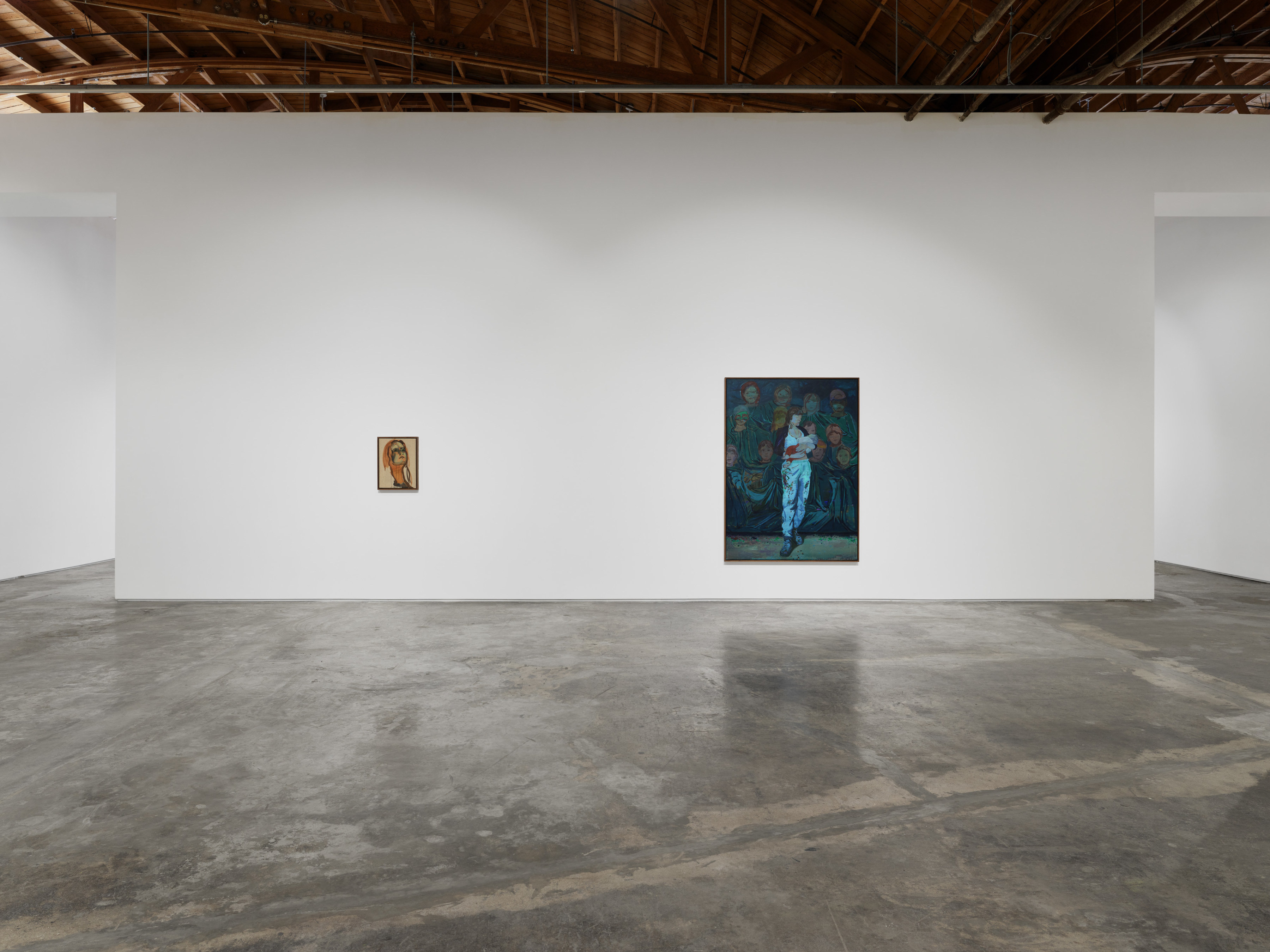 Installation view of Claire Tabouret's "Moonlight Shadow" at Night Gallery