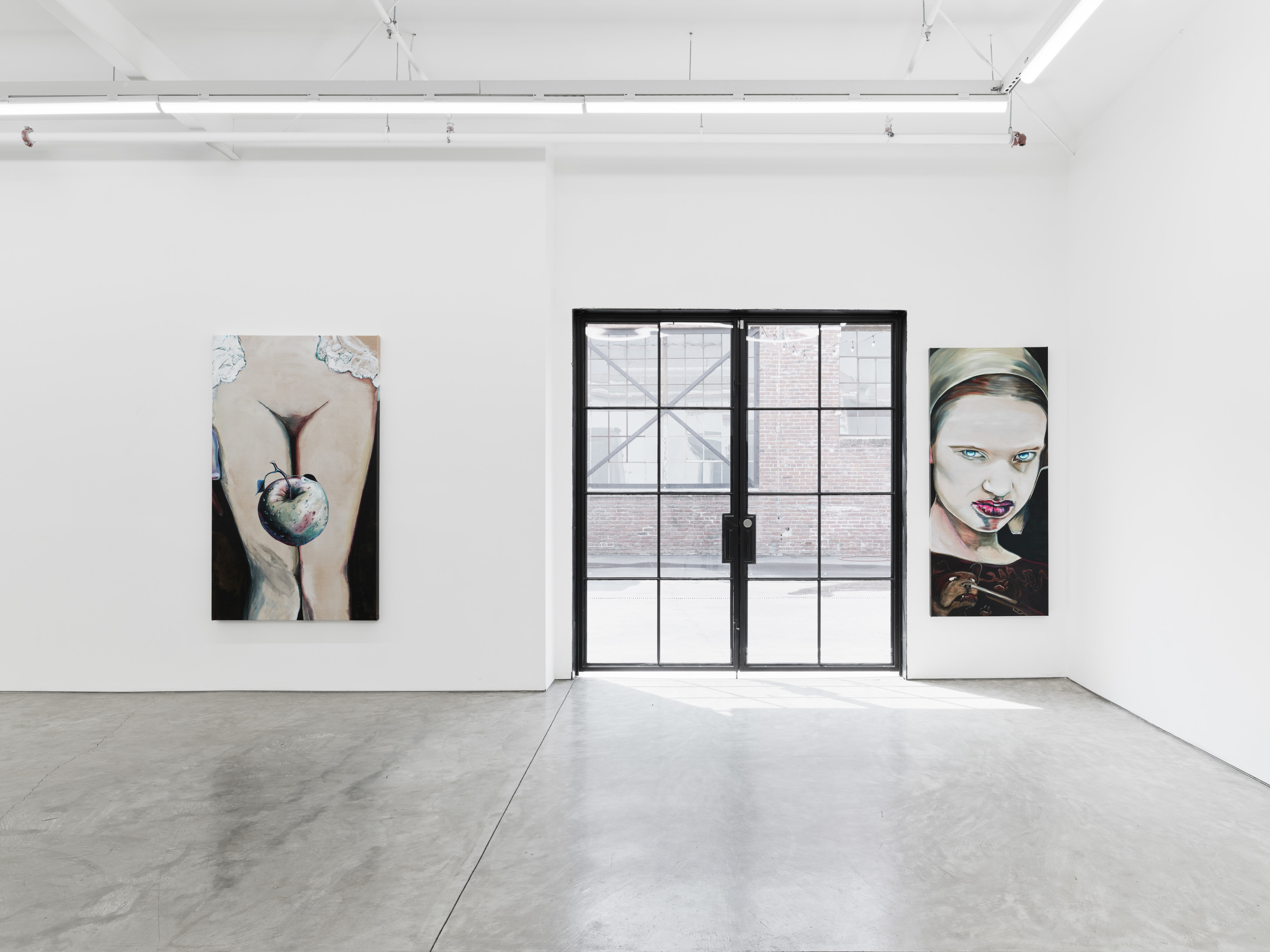 Installation view of Connor Marie Stankard's exhibition "Love Apple" at Night Gallery