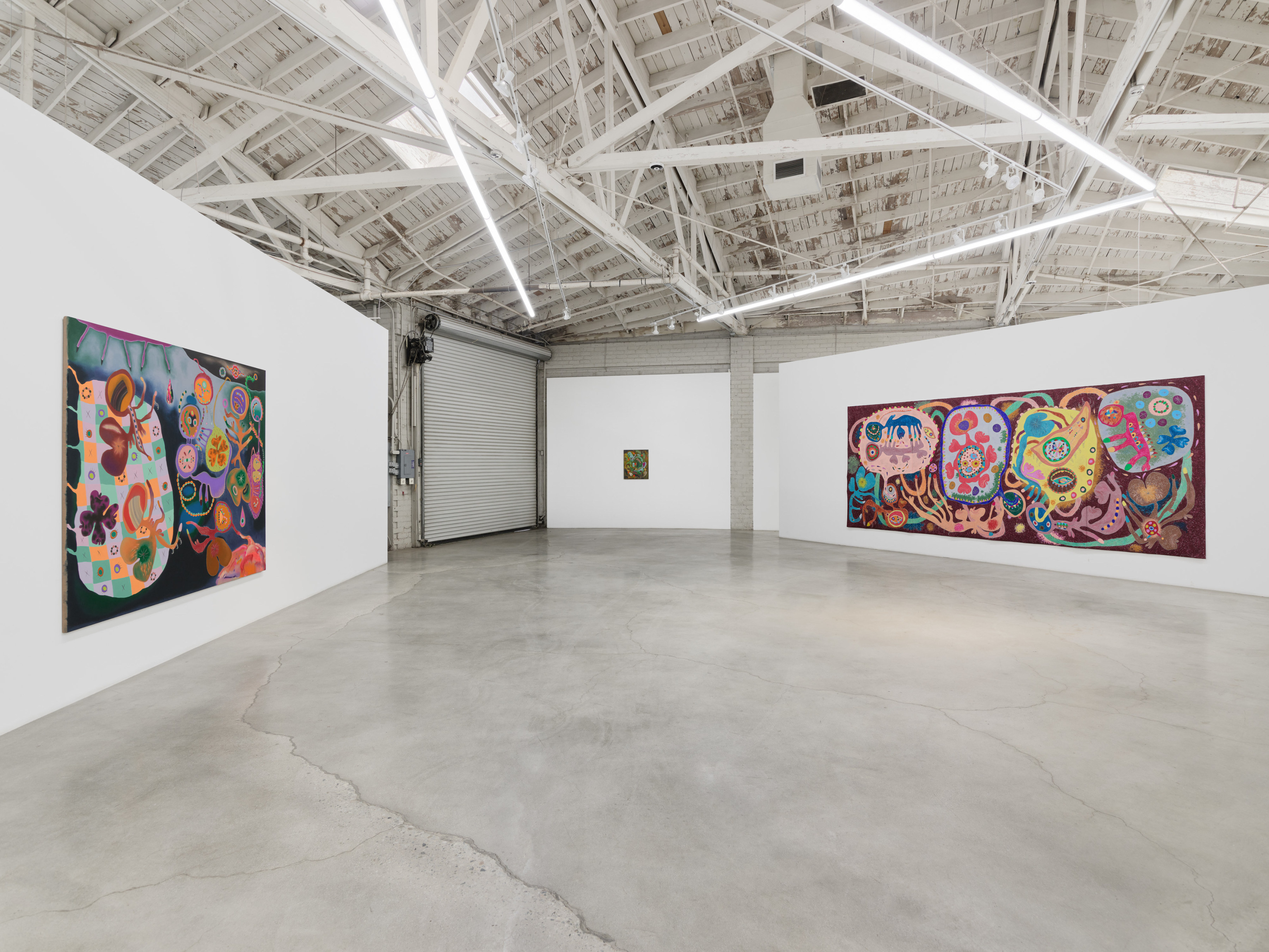  Installation view of “Tickles, Dance, and Goosebump Blooms”