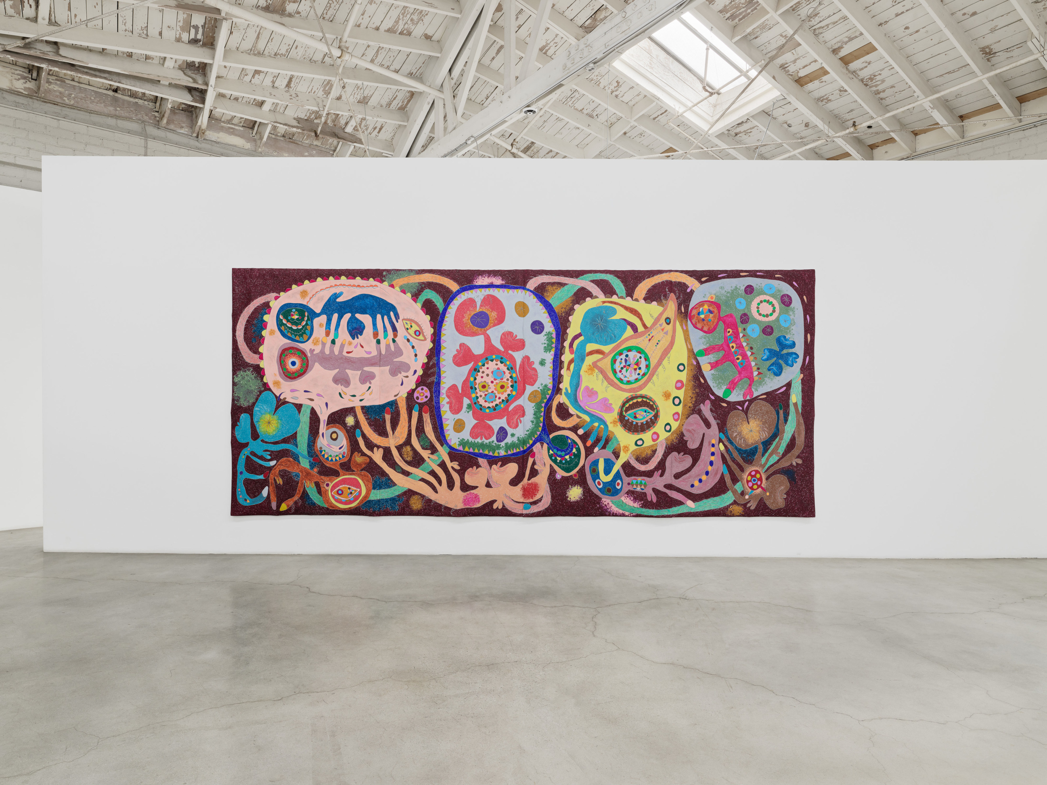  Installation view of “Tickles, Dance, and Goosebump Blooms”