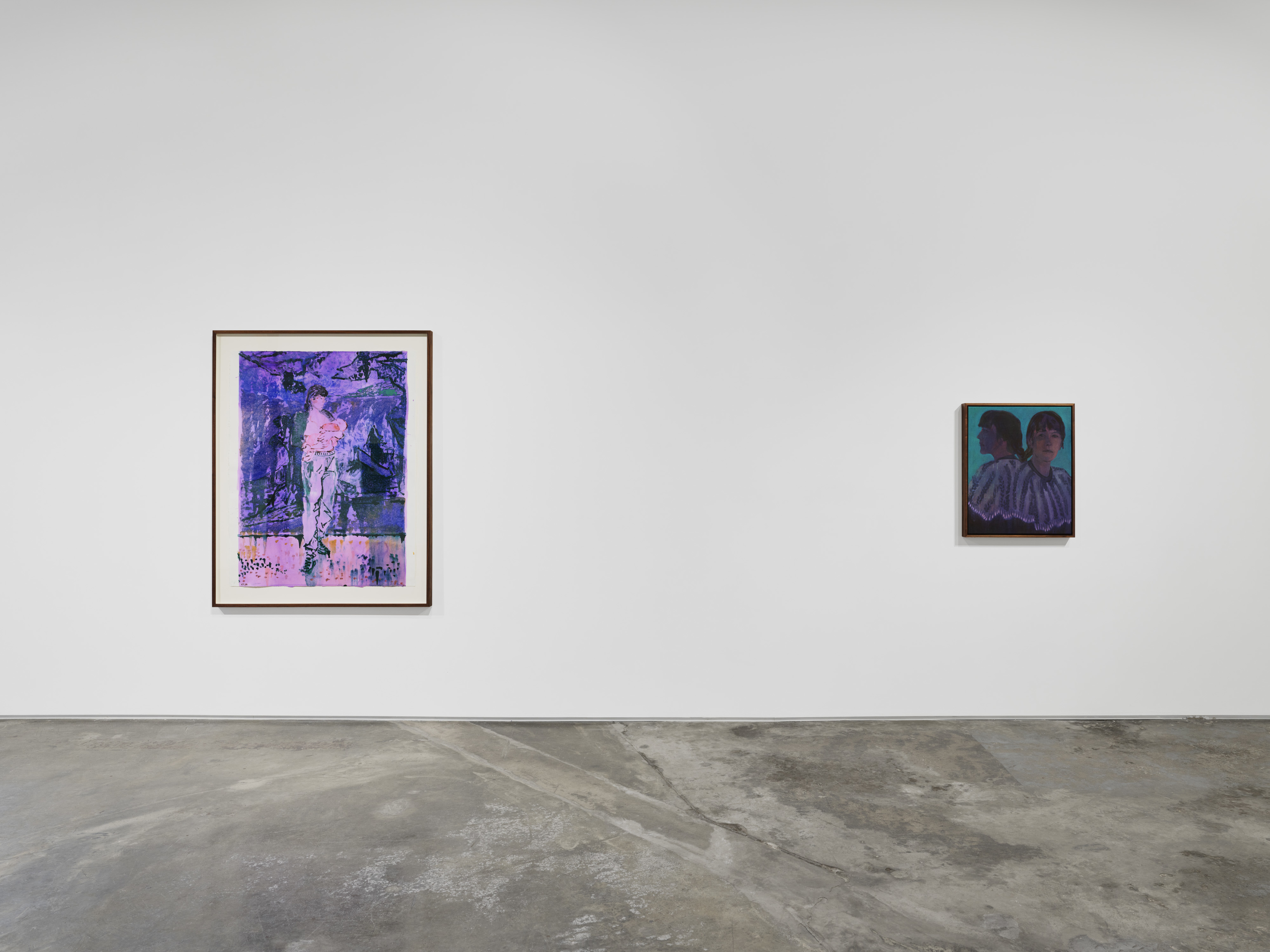 Installation view of Claire Tabouret's "Moonlight Shadow" at Night Gallery