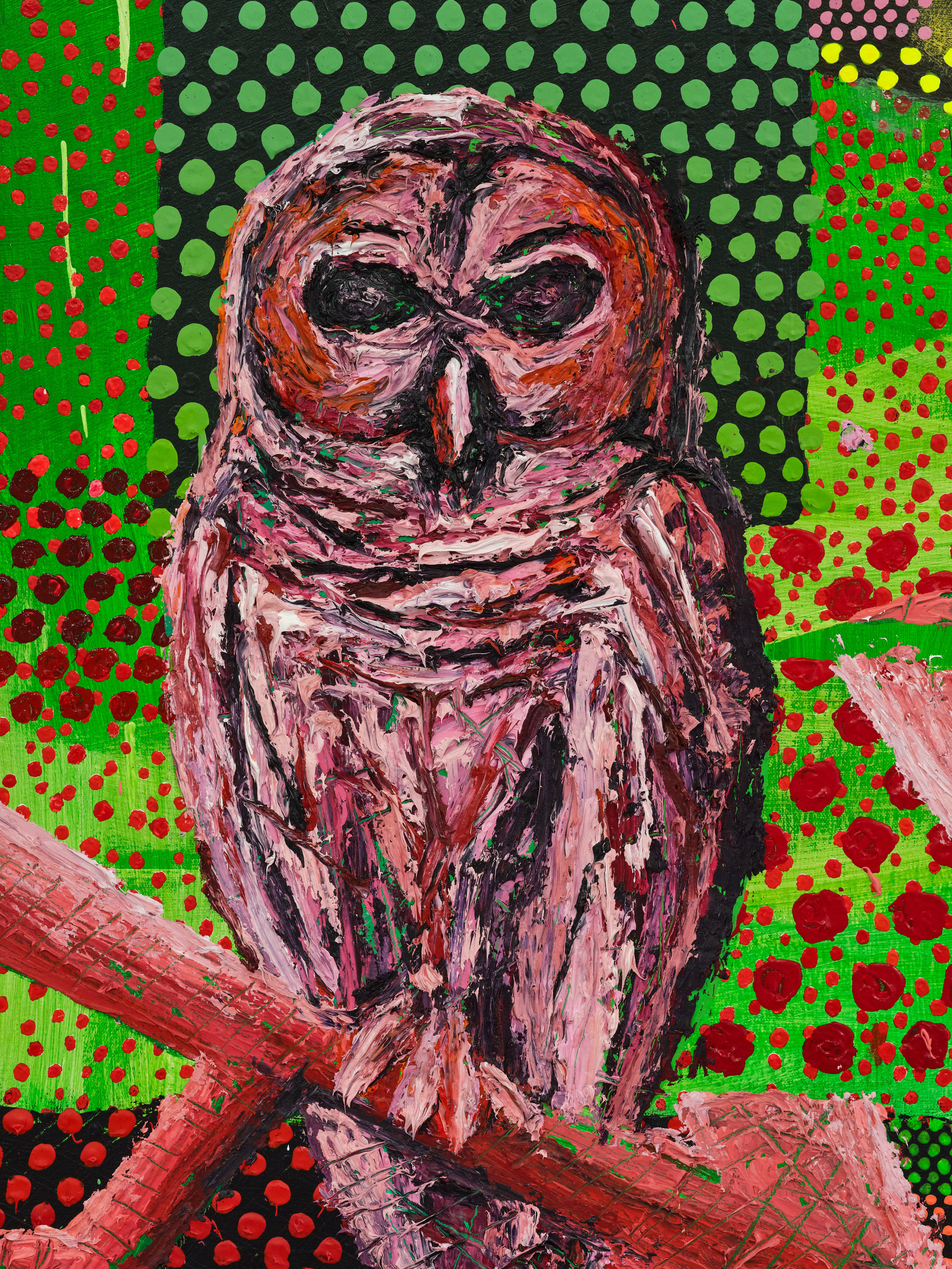 Detail of an owl in "Forest"