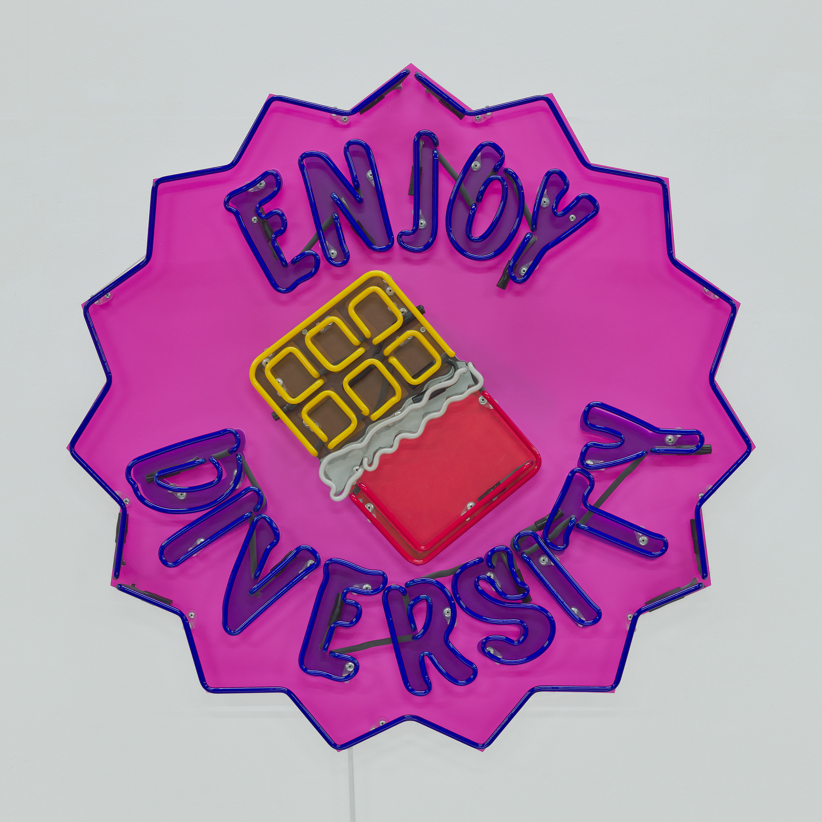 Divya Mehra, Without You I’m Nothing (Eating the Other), pink, 2025