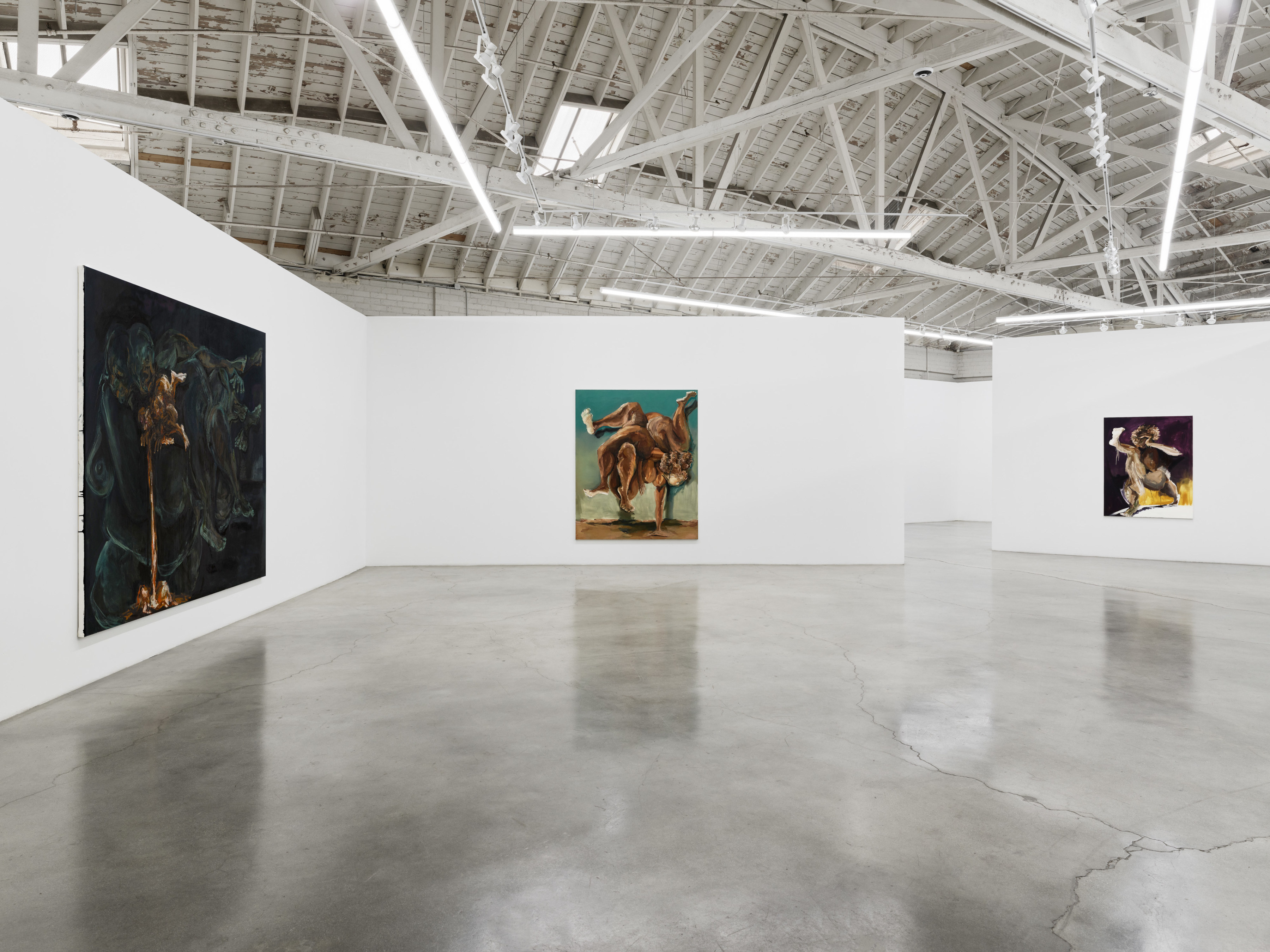 Installation view of Márcia Falcão’s “Flesh Monuments” at Night Gallery 