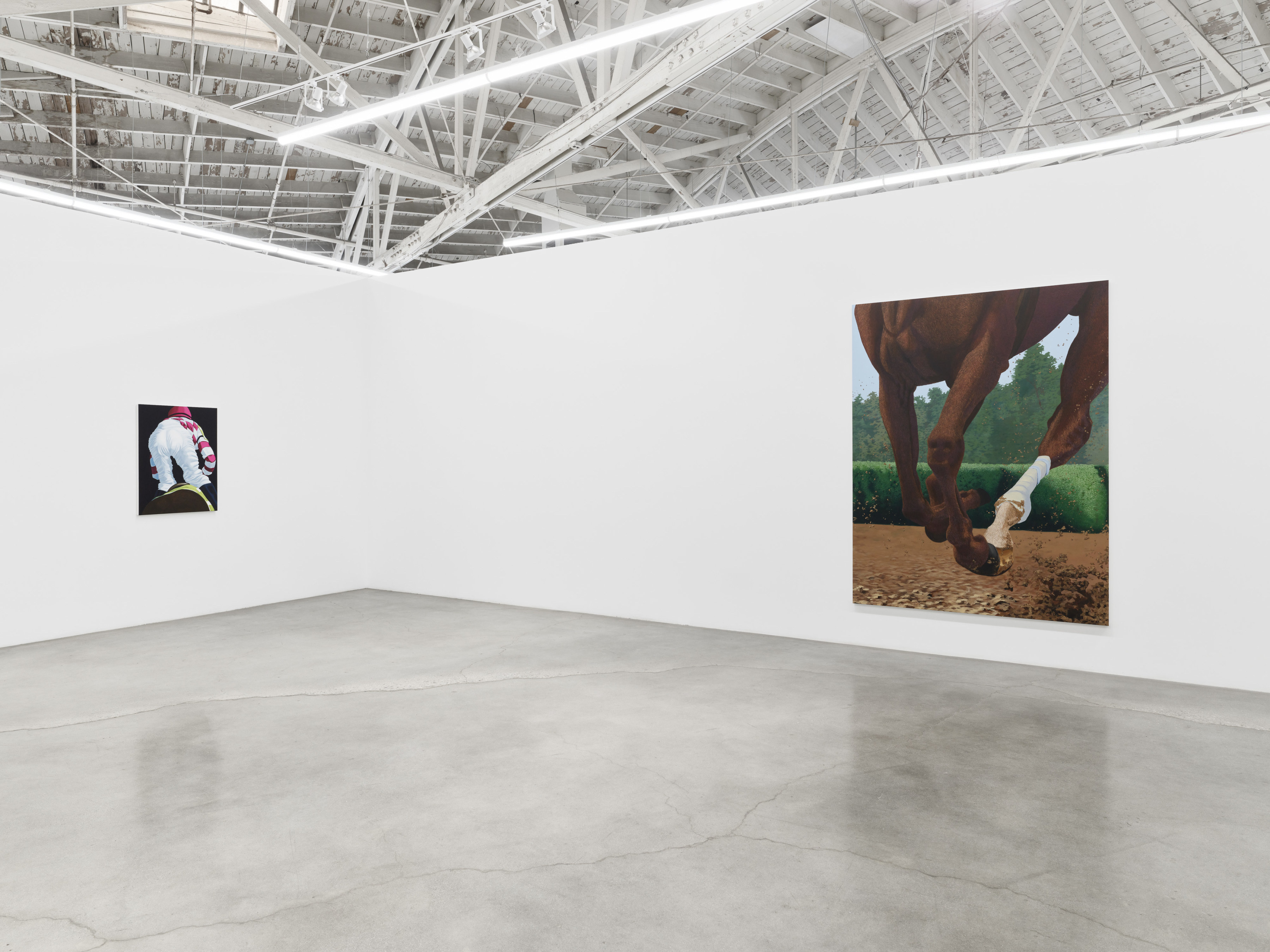 Installation image of Sarah Miska's "High Stakes" at Night Gallery, Los Angeles. 