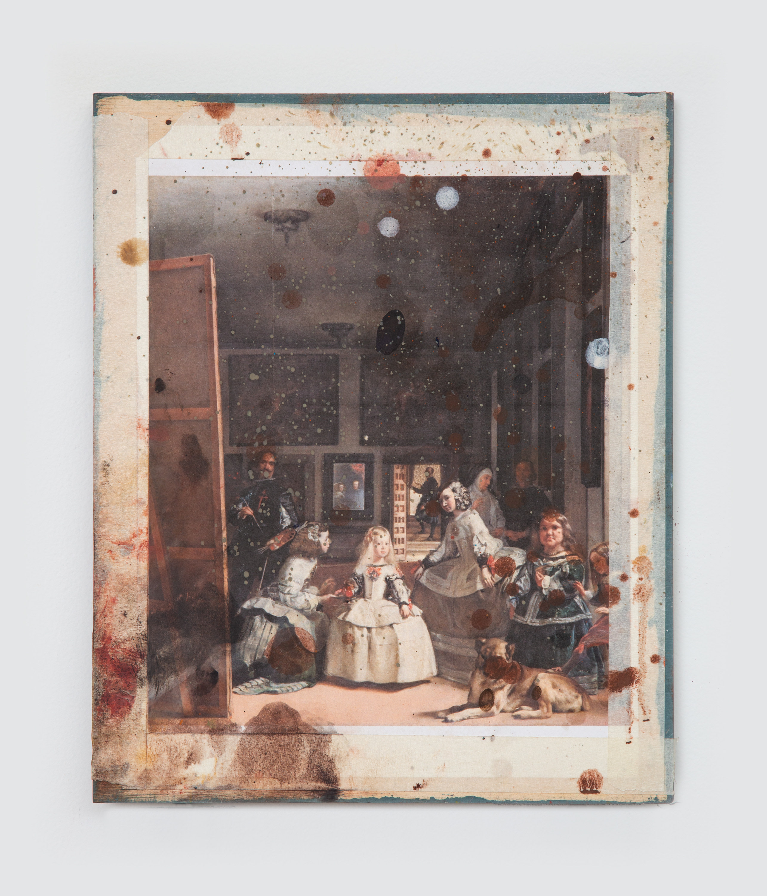 Woll's reference printout of Las Meninas used in the planning of his paintings. 