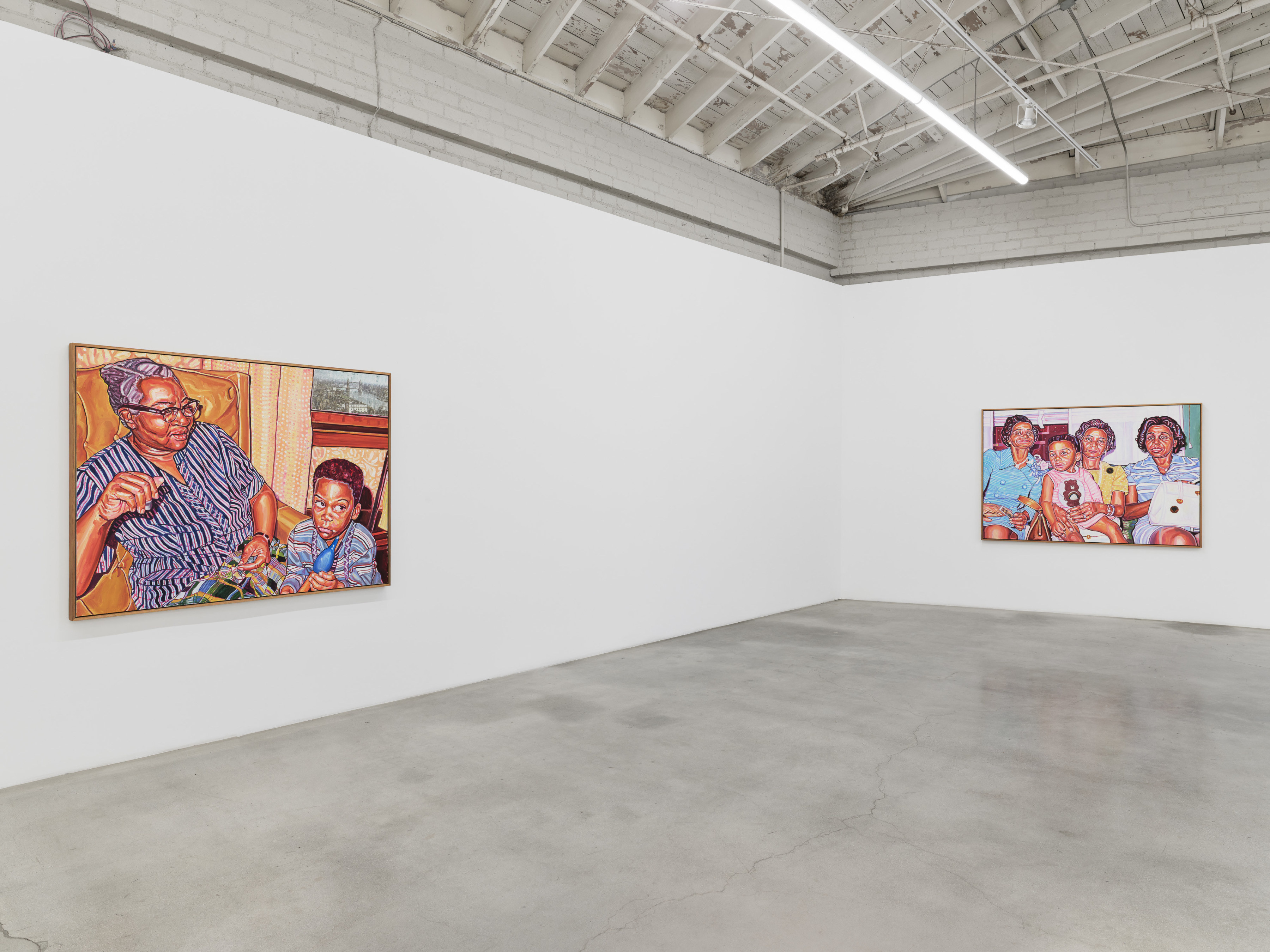 Installation view of "Reflections" at Night Gallery