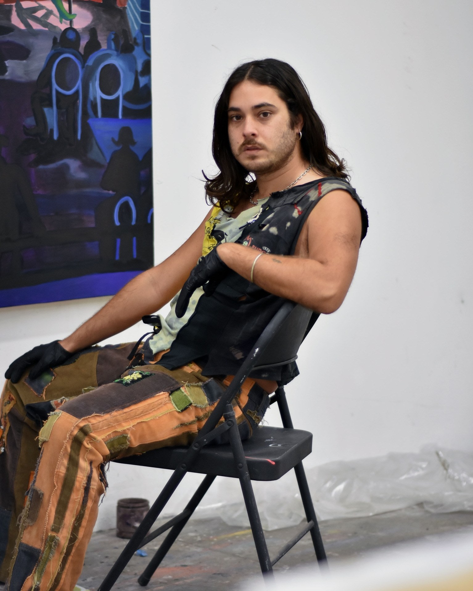 Marcel Alcal&amp;aacute; in the studio, 2021.&amp;nbsp;Photograph by Jayne Kim

400px