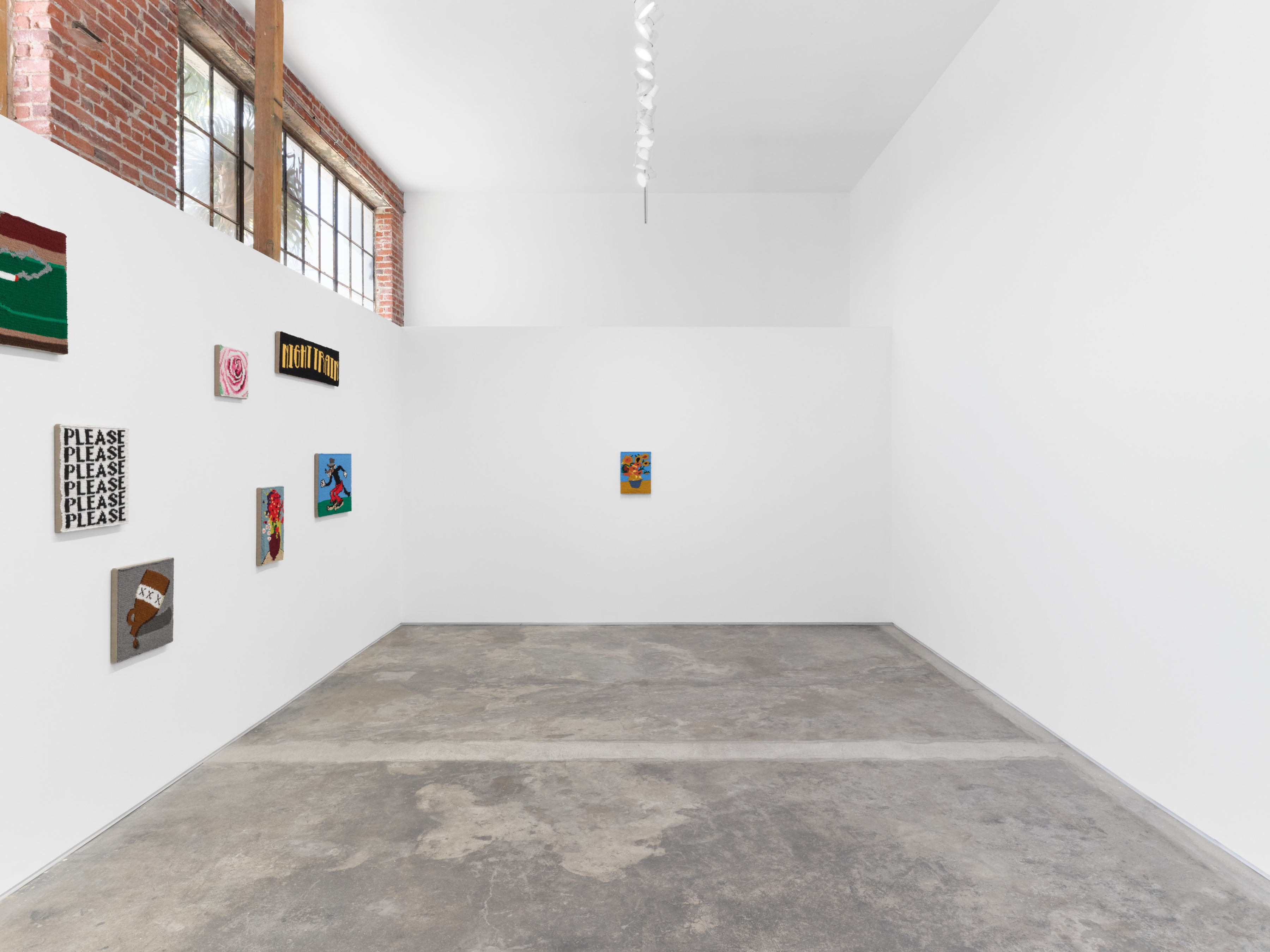 Installation view of "Grant Knits" at Night Gallery