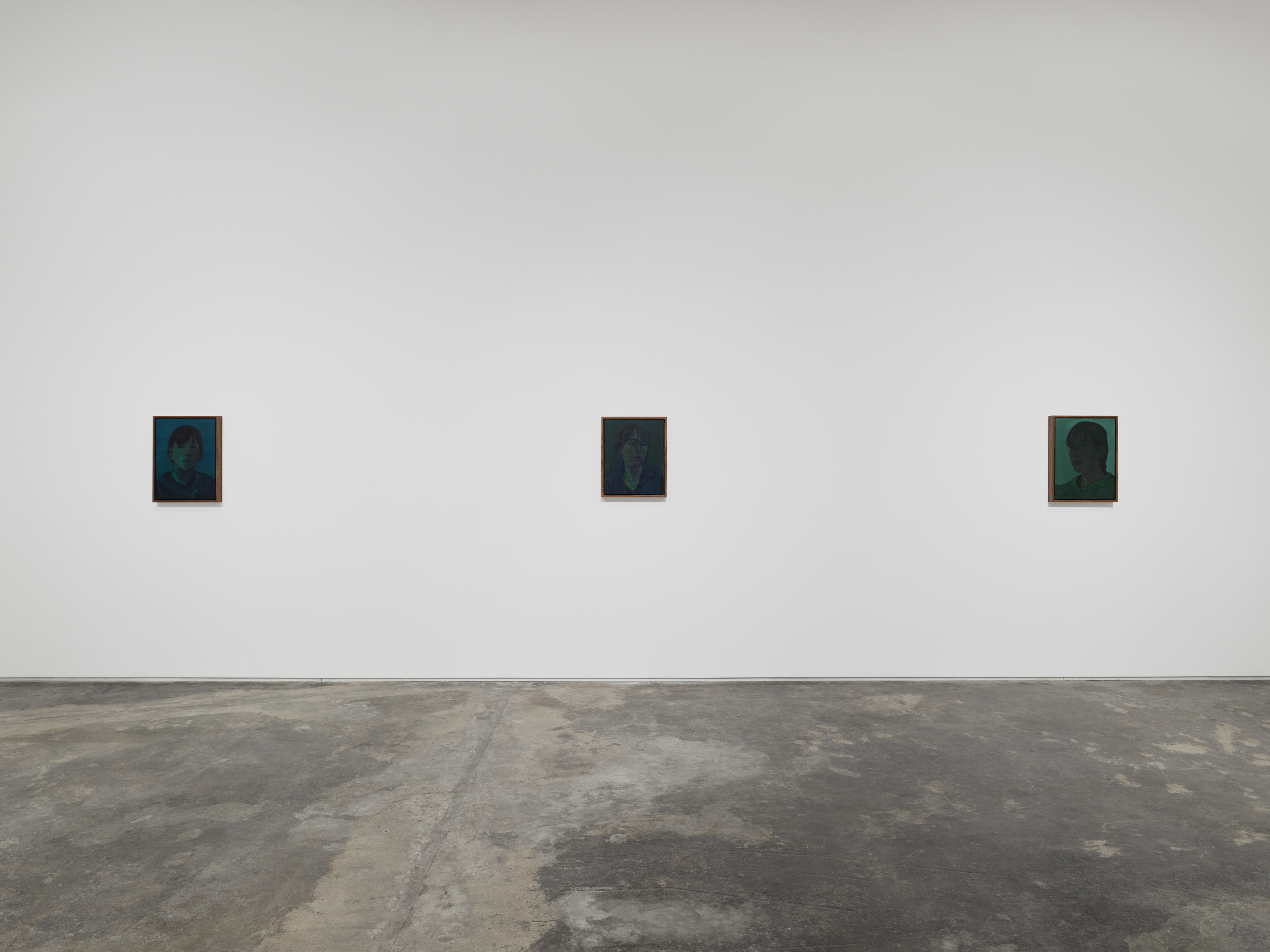 Installation view of Claire Tabouret's "Moonlight Shadow" at Night Gallery