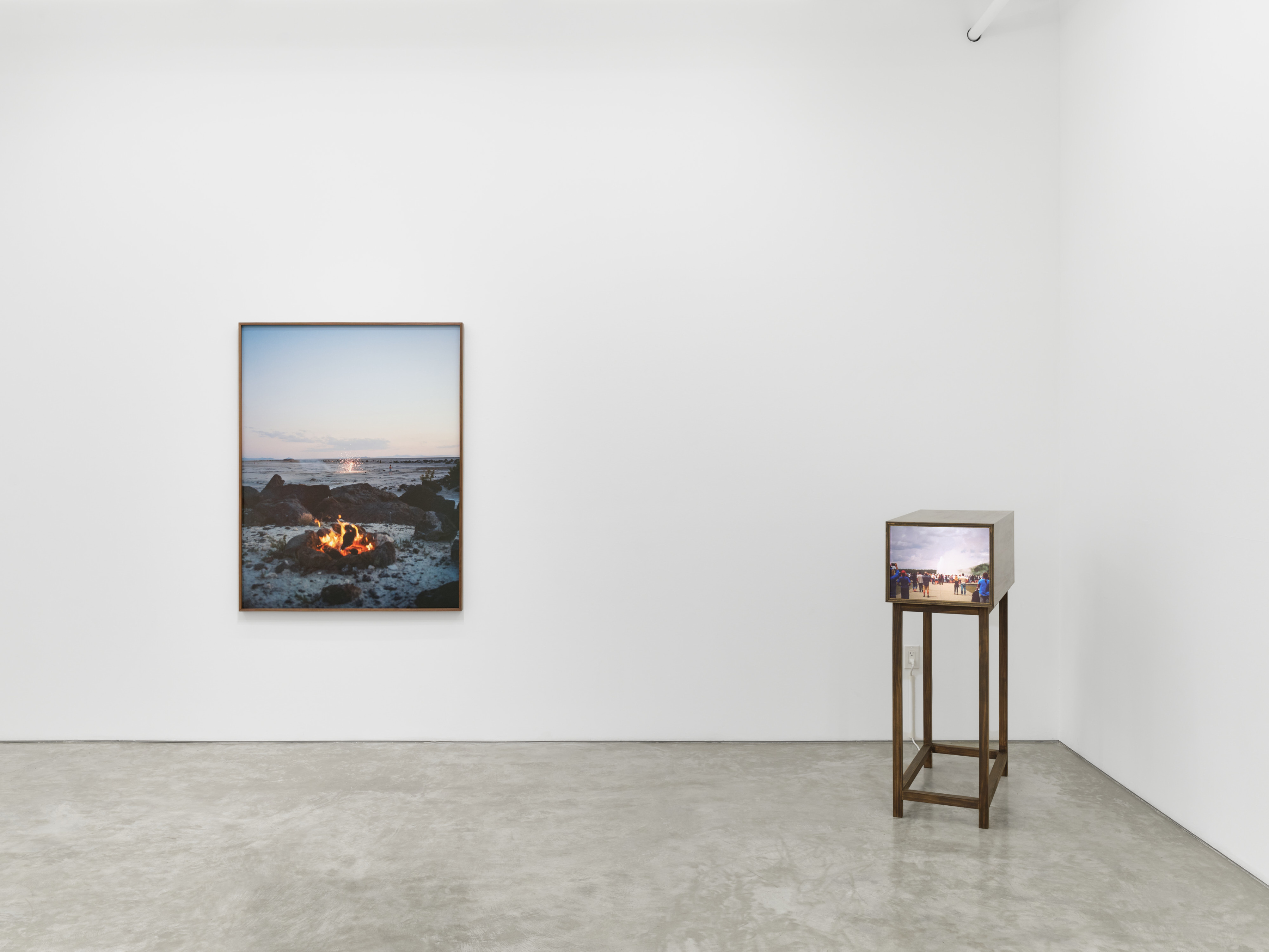 Installation view of Elise Rasmussen's "the beautiful" at Night Gallery