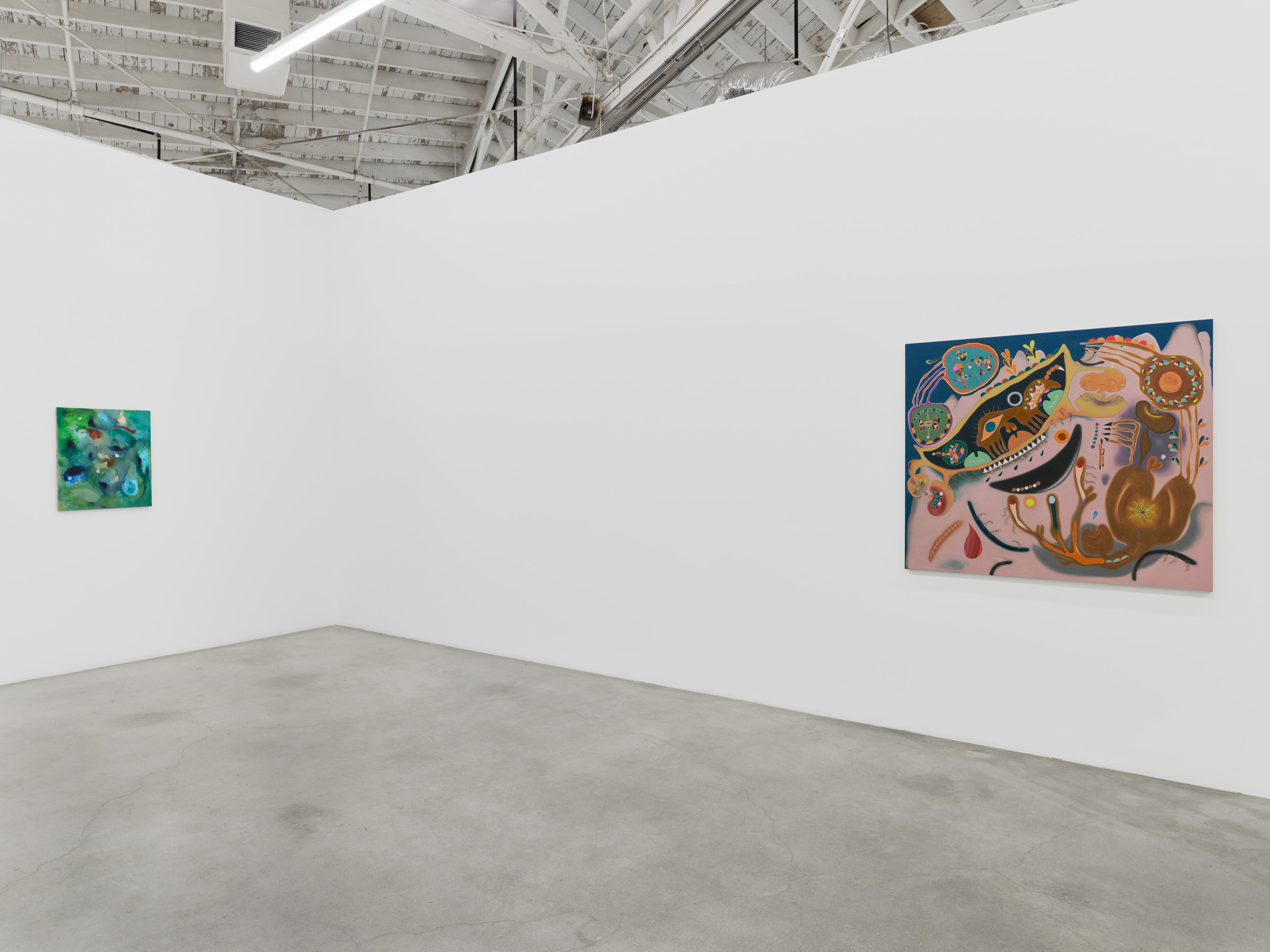  Installation view of “Tickles, Dance, and Goosebump Blooms”