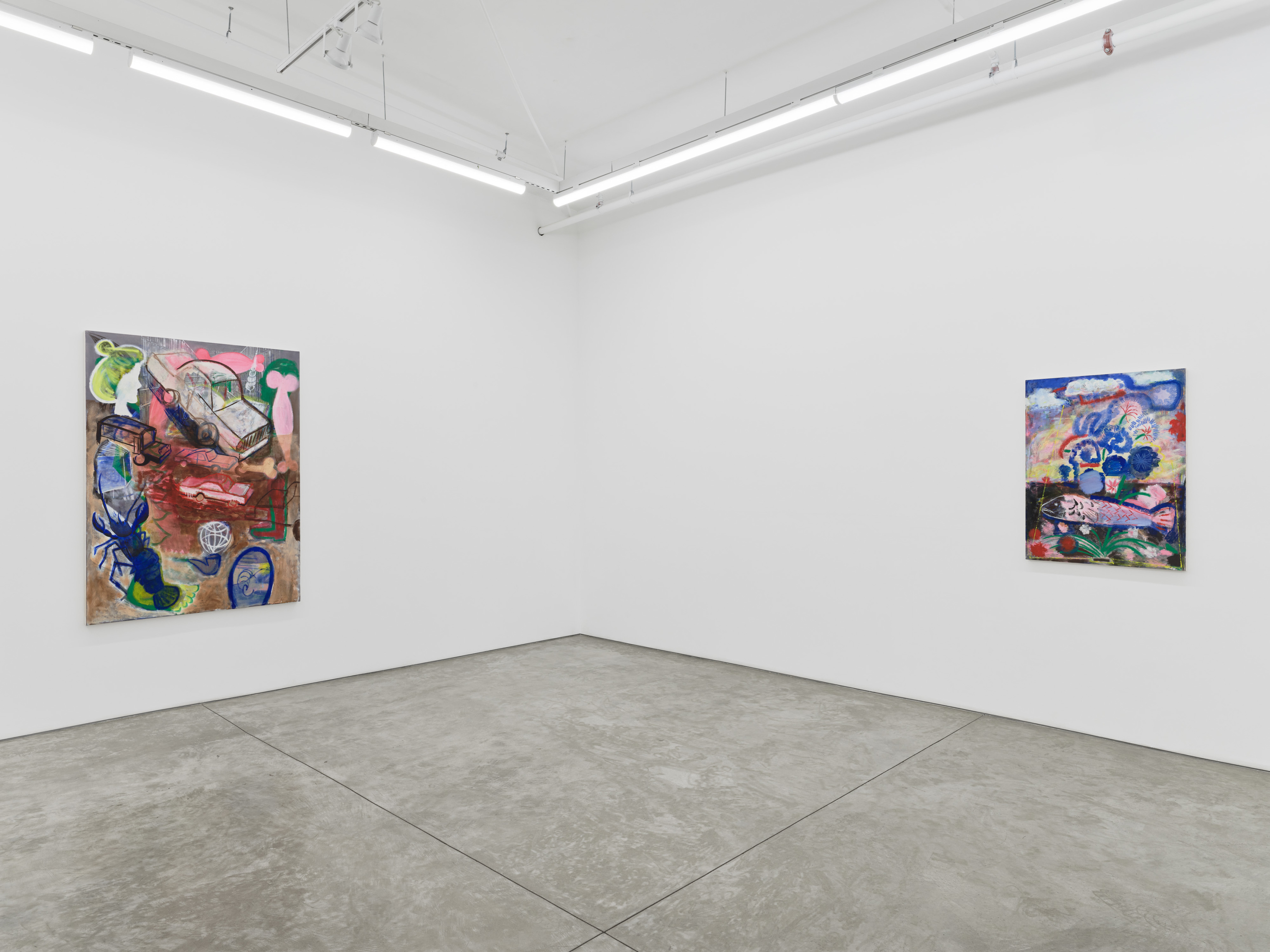 Installation view of Anna Rosen's "Autofiction" at Night Gallery