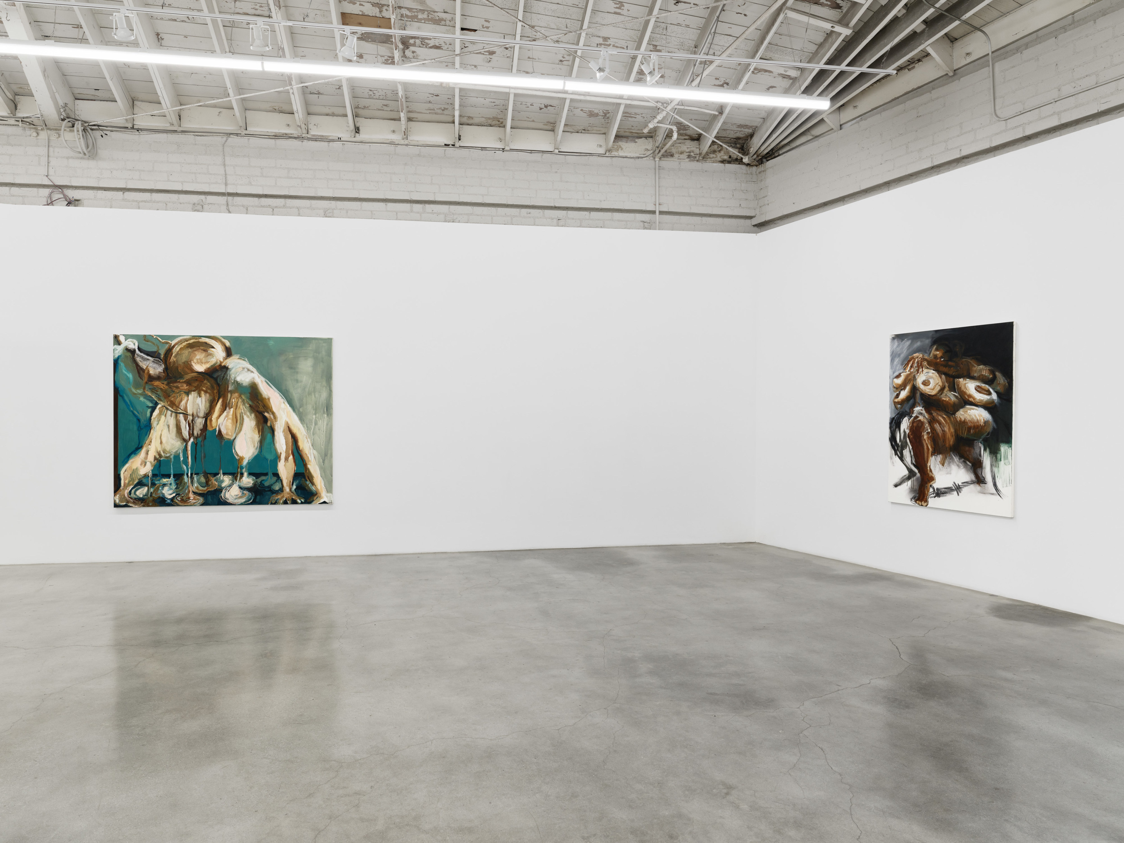 Installation view of Márcia Falcão’s “Flesh Monuments” at Night Gallery 