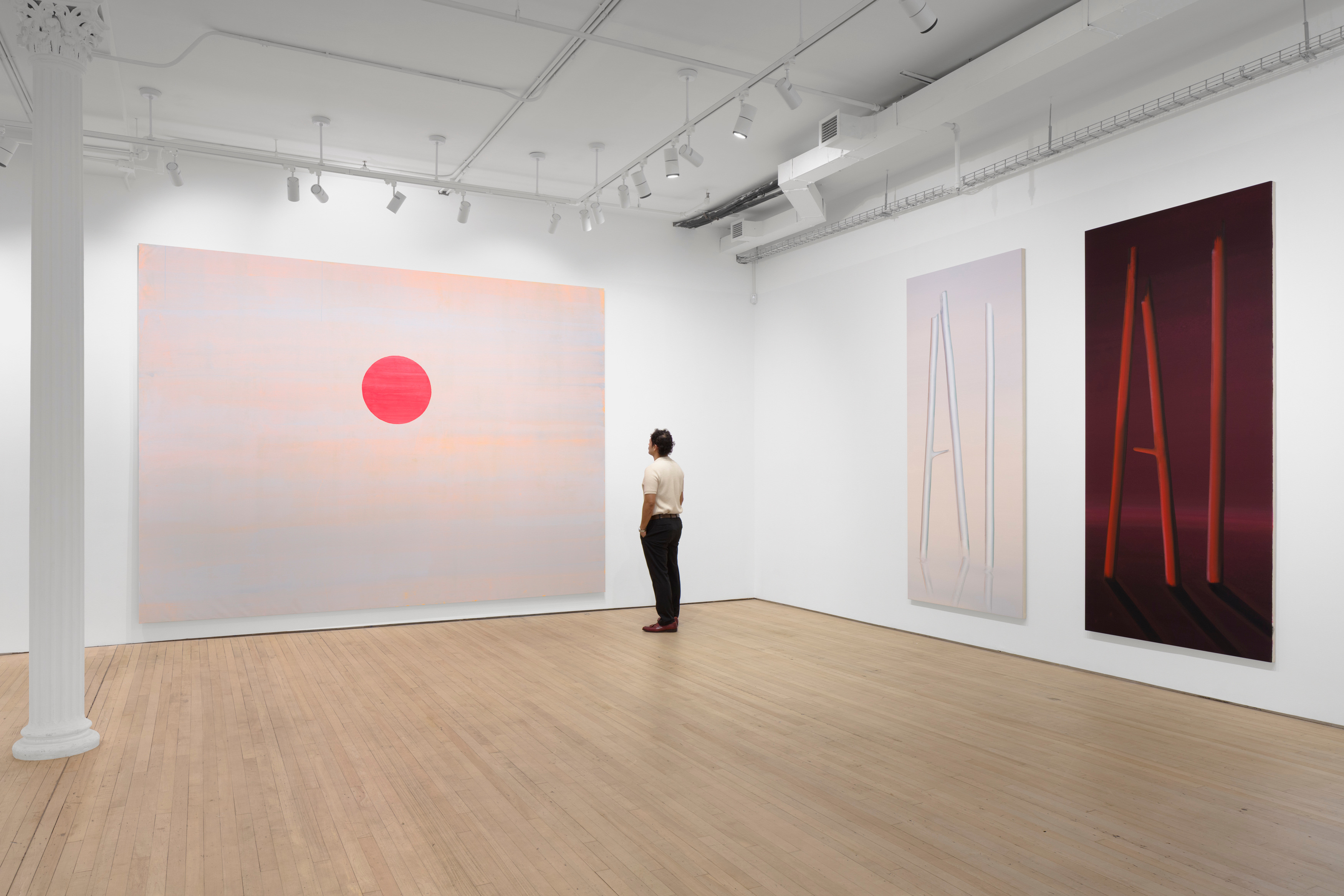 Installation view of Wanda Koop's exhibition "Magnetic Field"
