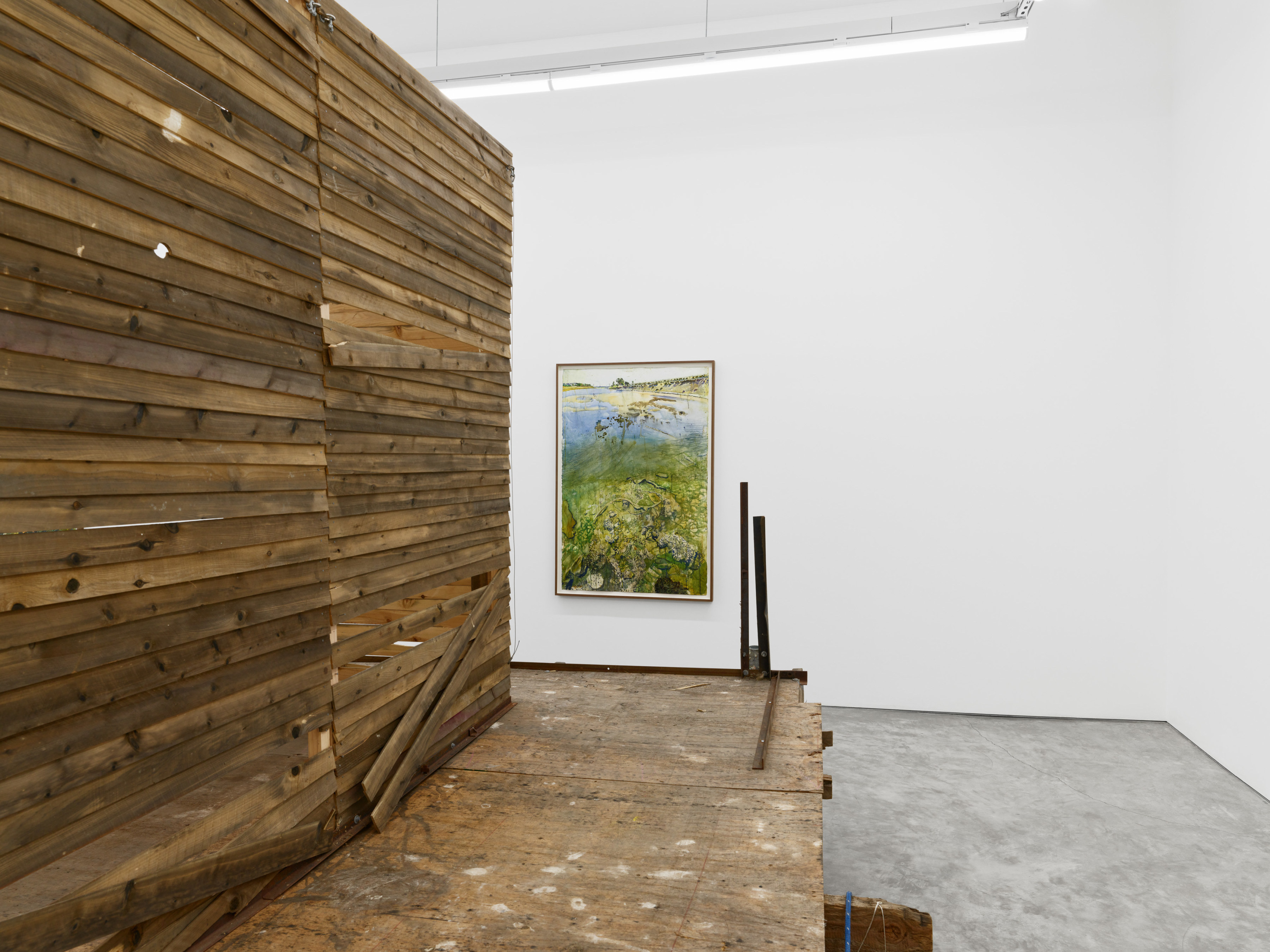 Installation view of Sterling Wells' "A New Flood", Night Gallery, Los Angeles.