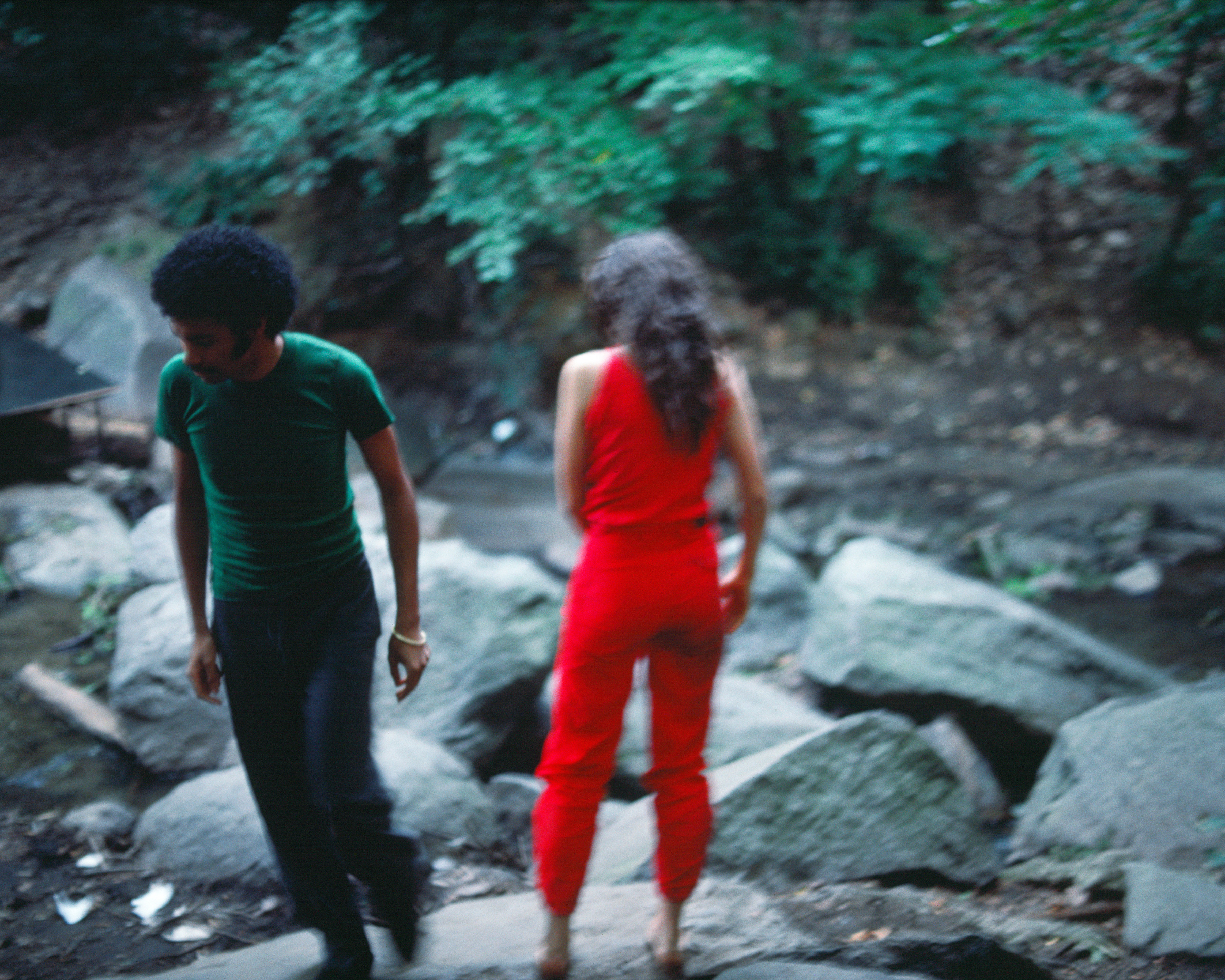Rivers, First Draft: The Young Man pulls away, 1982/2015, Digital C-print from Kodachrome 35mm slides in 48 parts, 16h x 20w in (40.64h x 50.80w cm)