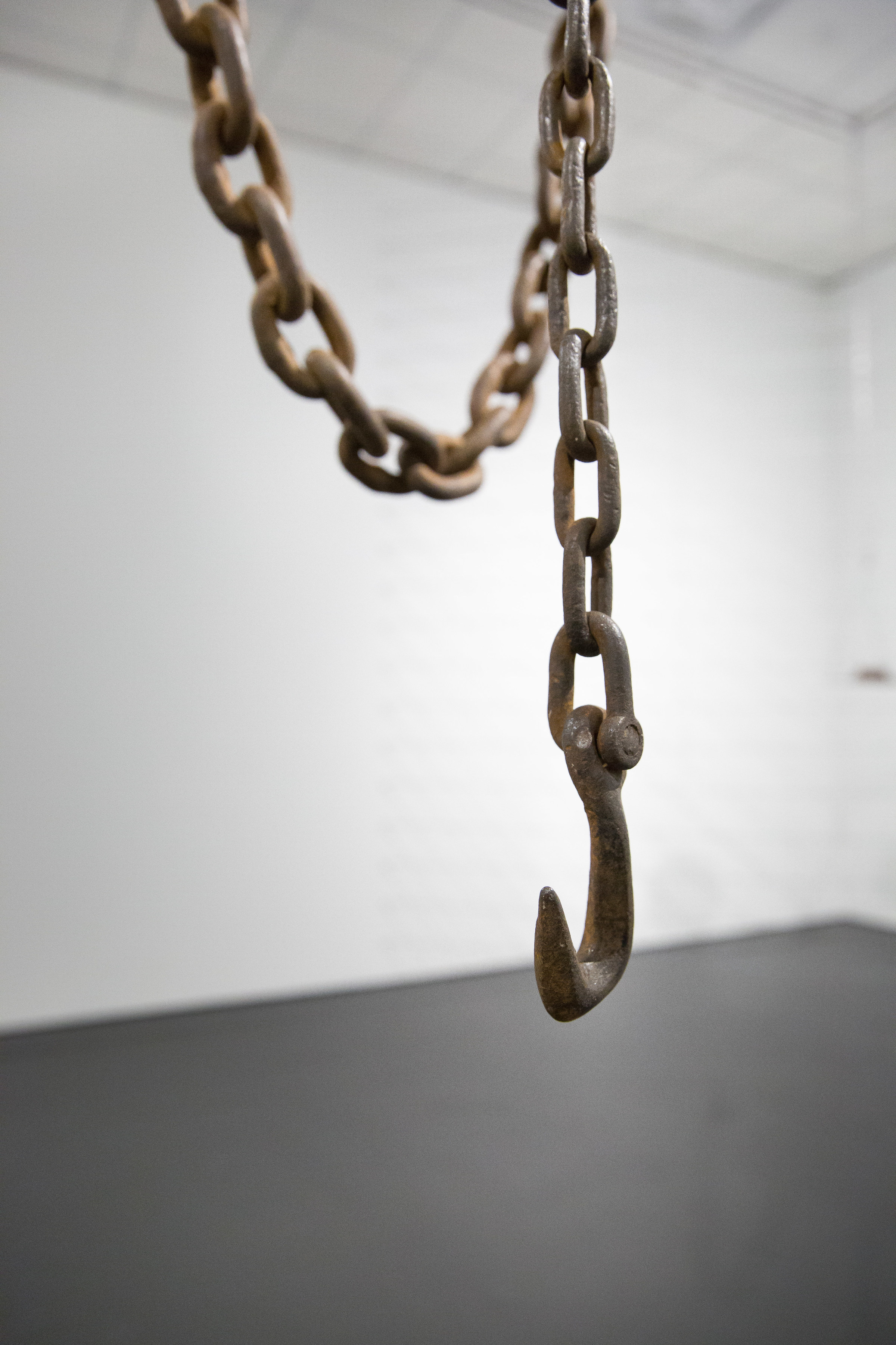 Agricole, detail, 2016, welded steel and chains, dimensions variable