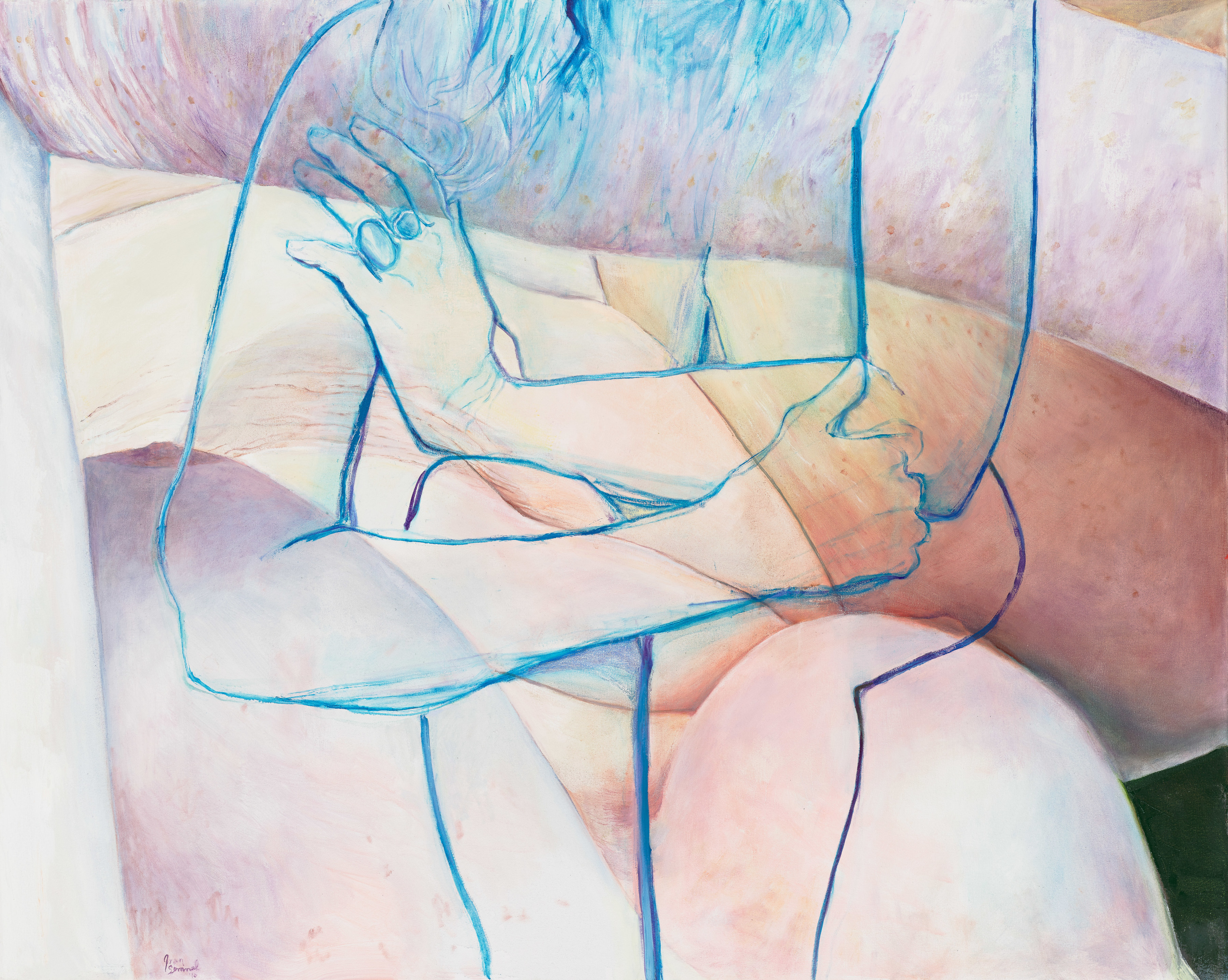 Joan Semmel, Blue Embrace, 2016