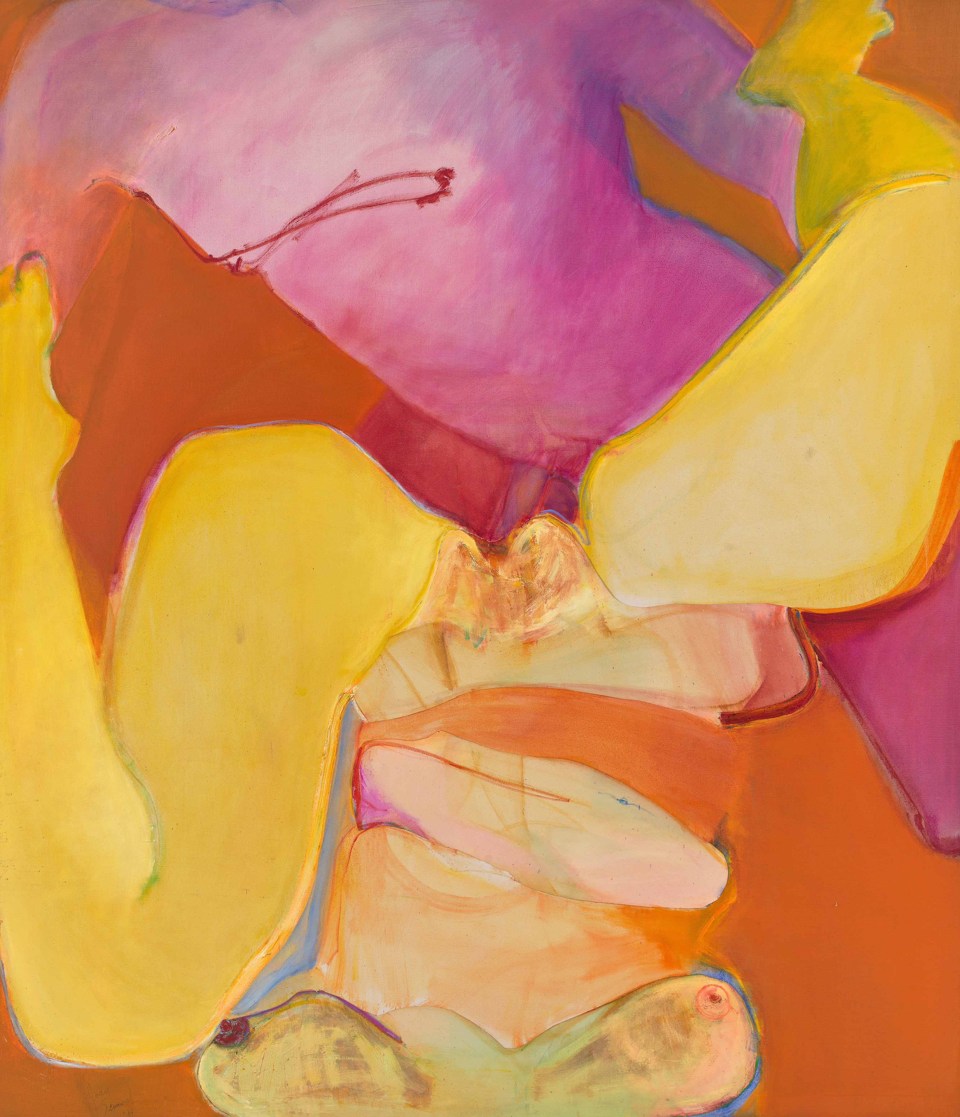 Untitled, 1971, Oil And Collage On Canvas