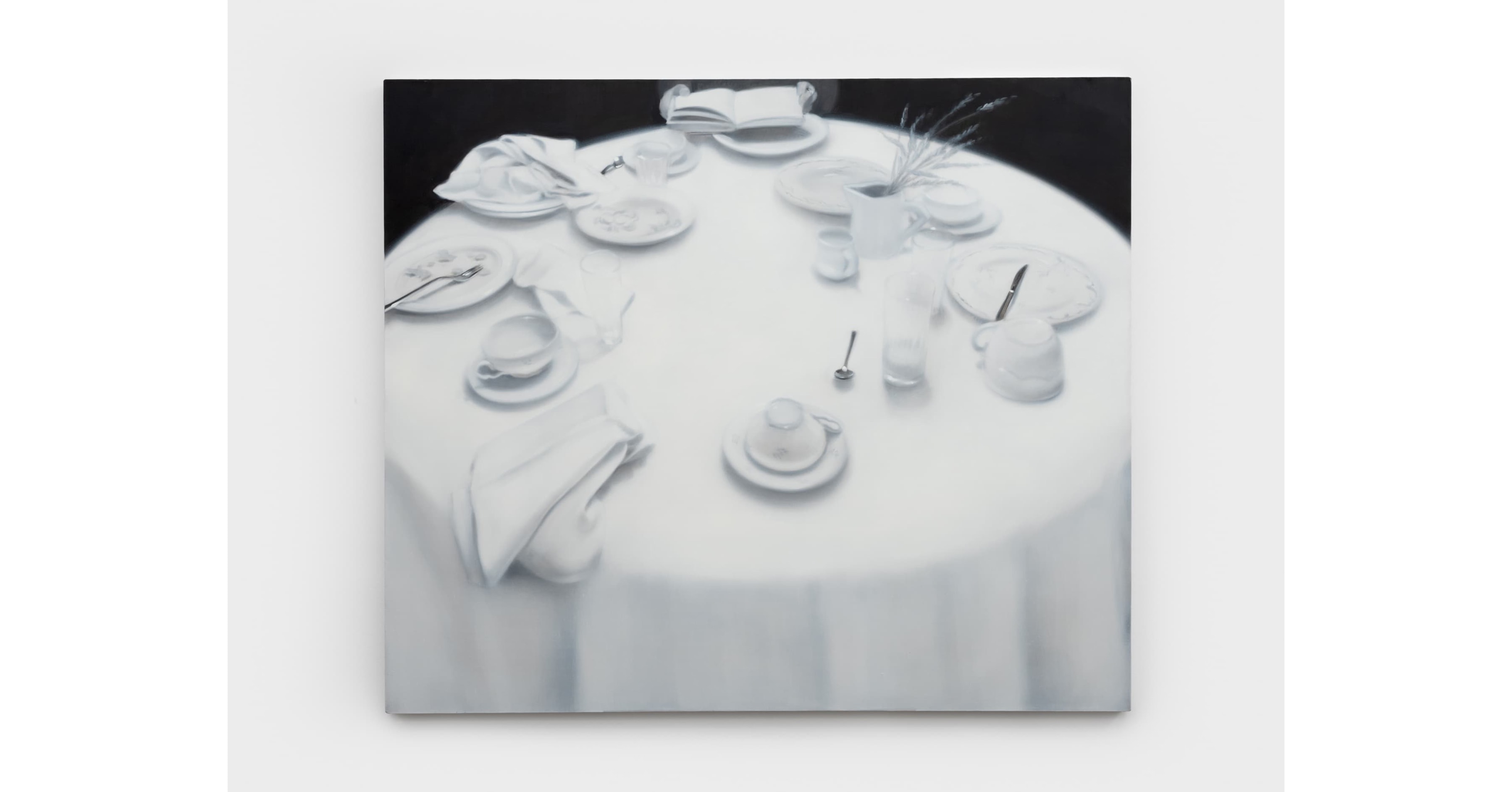 Alexis Ralaivao,&amp;nbsp;Dernier &amp;agrave; Table, 2024, Oil on canvas,
66 7/8 x 78 3/4 inches. Photo by Alexis Ralaivao,
courtesy of the artist and Kasmin, New York, NY.