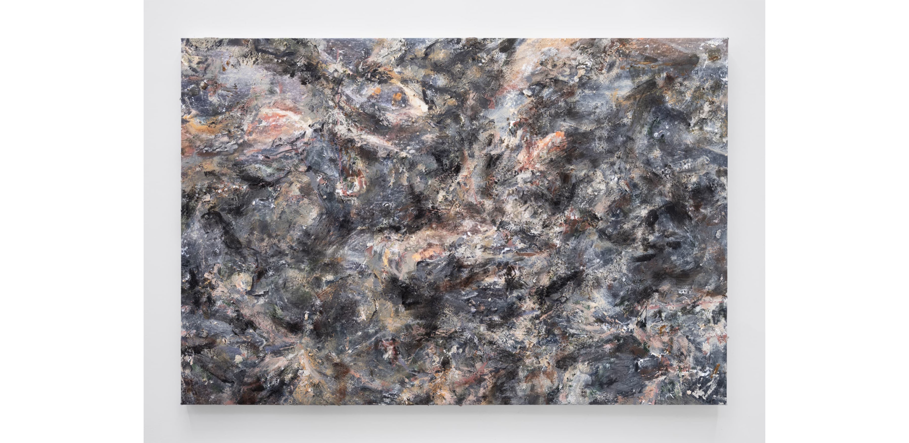 James Hyde,&amp;nbsp;CHASING (BRIL),&amp;nbsp;2025, Acrylic, glass bead, colored grit
on stretched canvas, archival pigment print, 36 3/4 x 54 5/8 inches.
Courtesy of the artist.