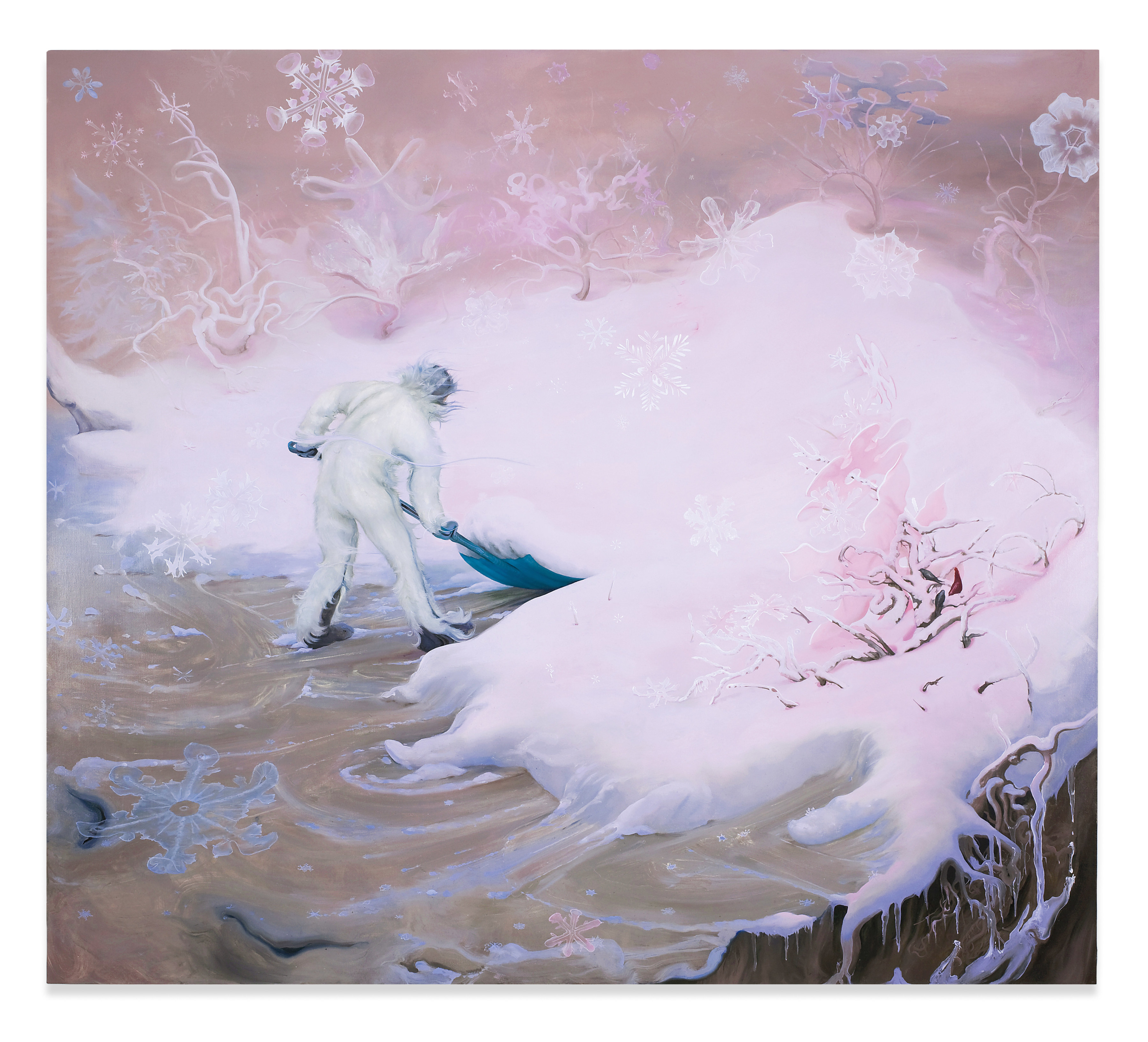 Inka Essenhigh, Snowflake (Pink), 2009, Oil on canvas