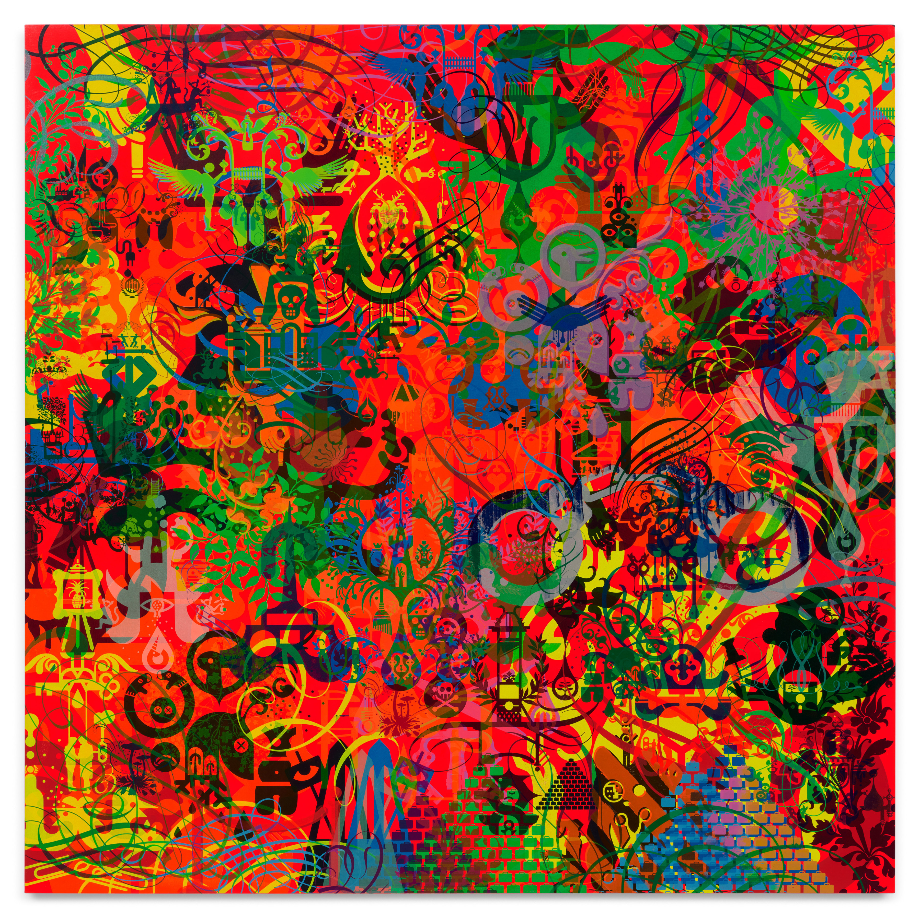 The Formality of Things Actually Occurring, 2013, Acrylic on canvas, 72 x 72 inches, 182.9 x 182.9 cm,&nbsp;MMG#31400