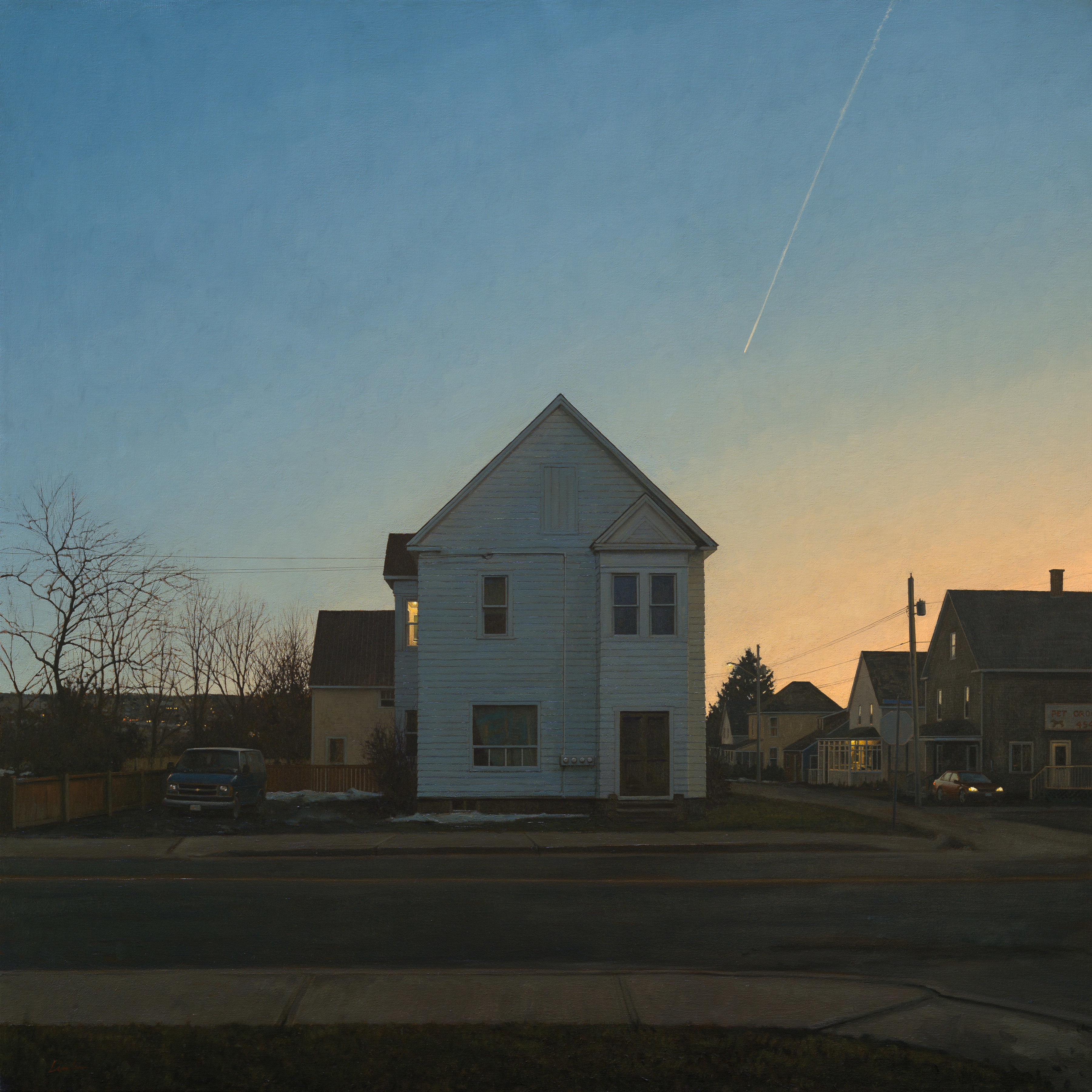 linden frederick, Tenant (SOLD), 2013, oil on linen, 55 x 55 inches