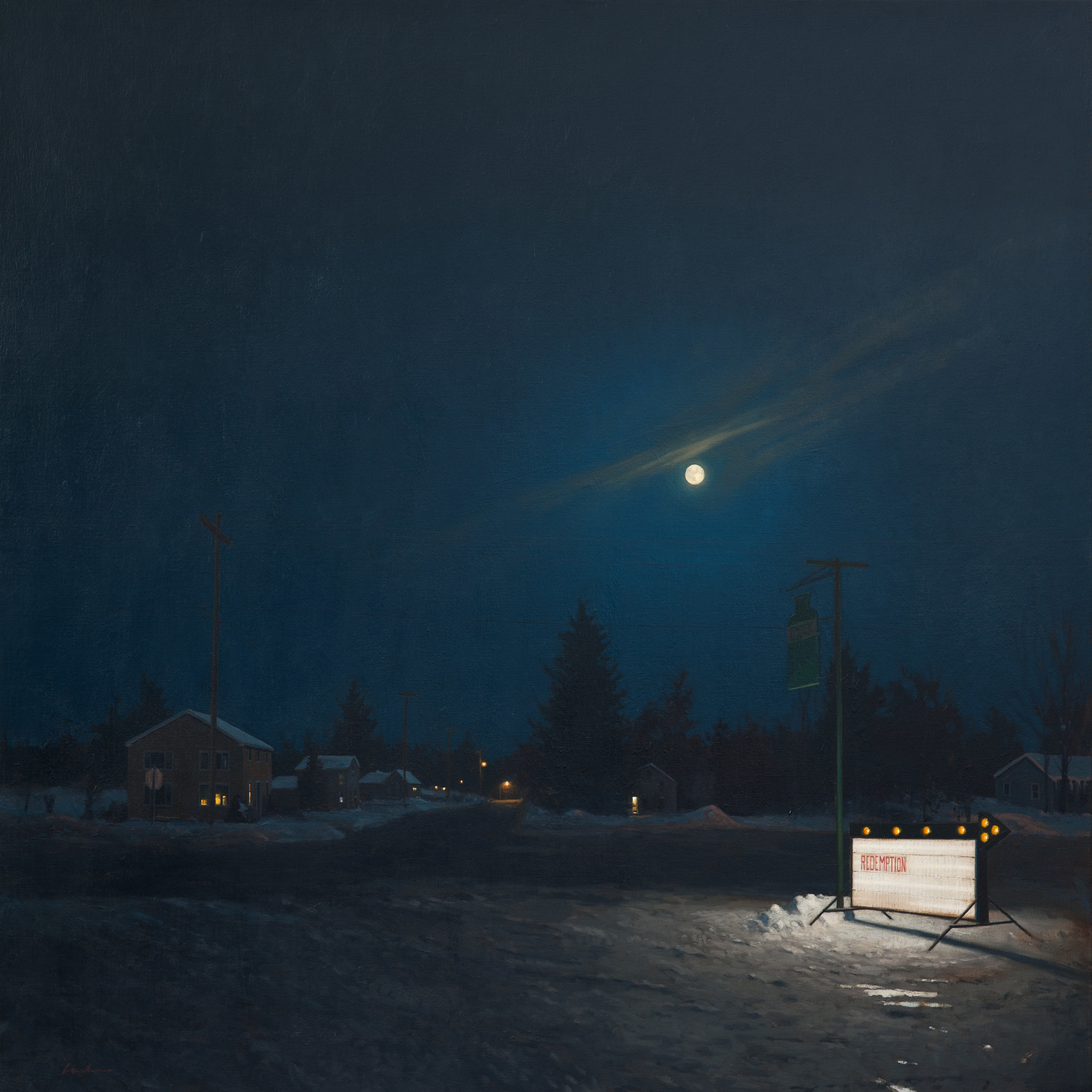 linden frederick, Redemption (SOLD), 2011, oil on linen, 45 x 45 inches