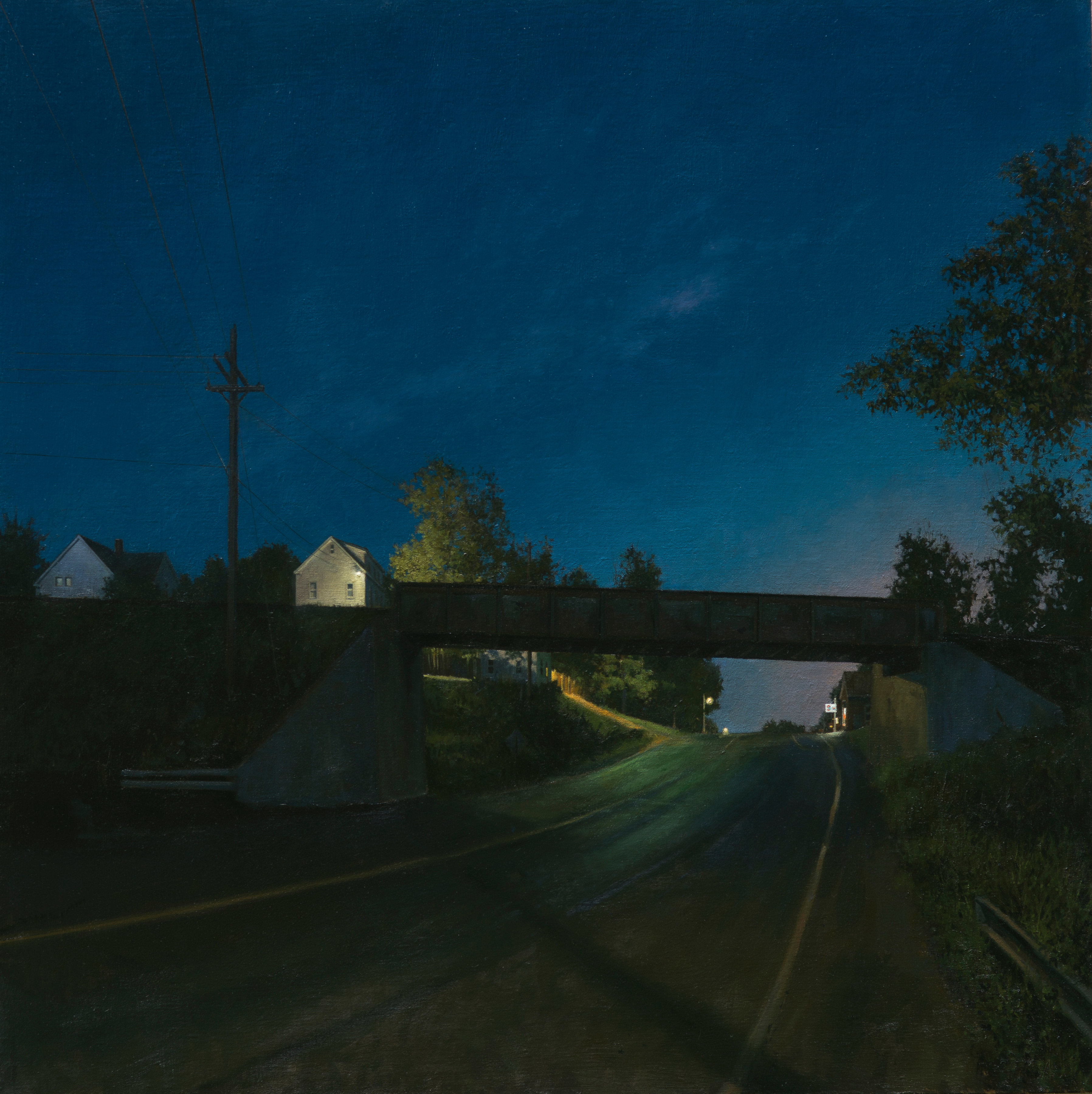 linden frederick, South Bound (SOLD), 2014, oil on linen, 34 x 34 inches