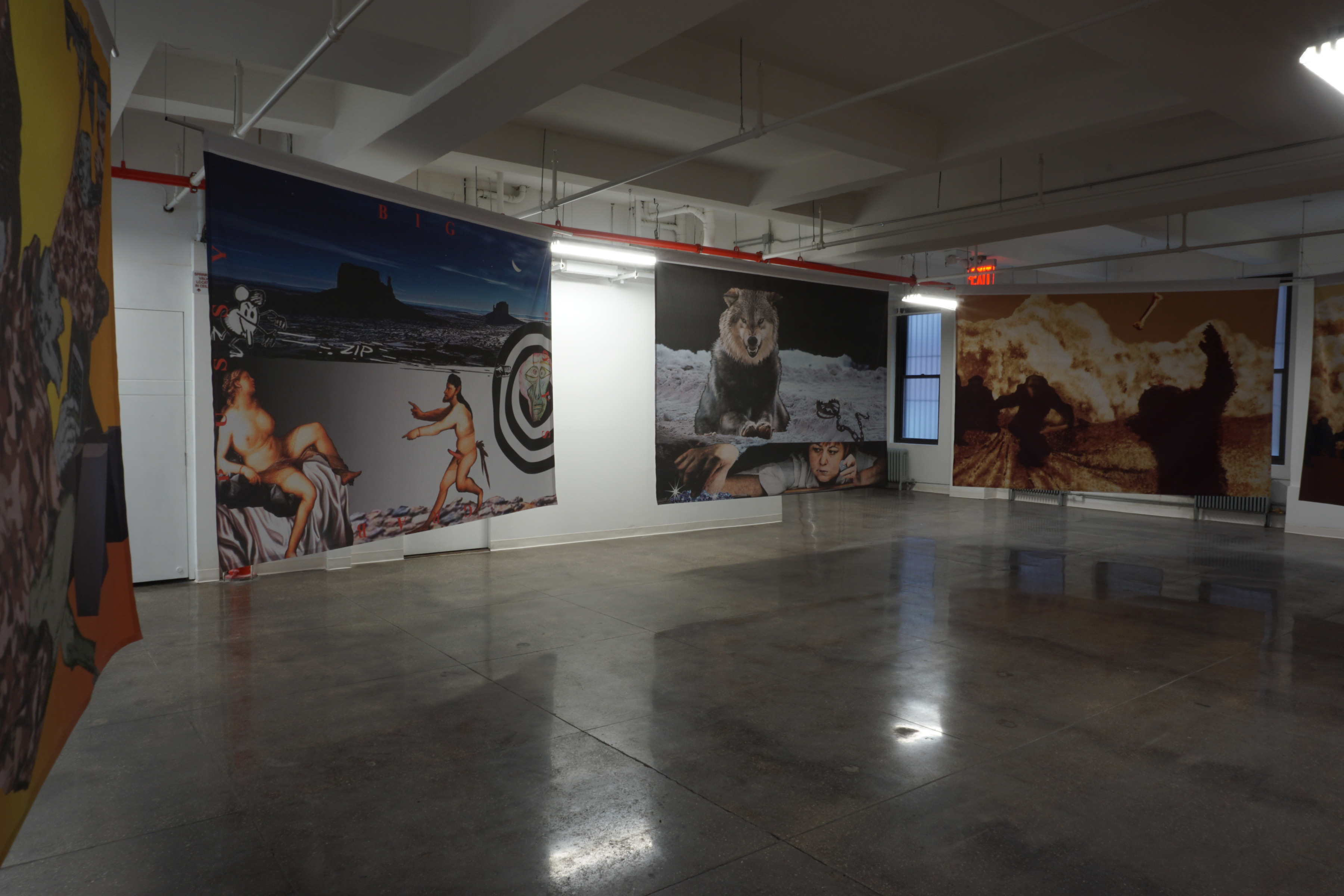 Installation view, Robert Morris: Banners and Curses, 24 WEST 40