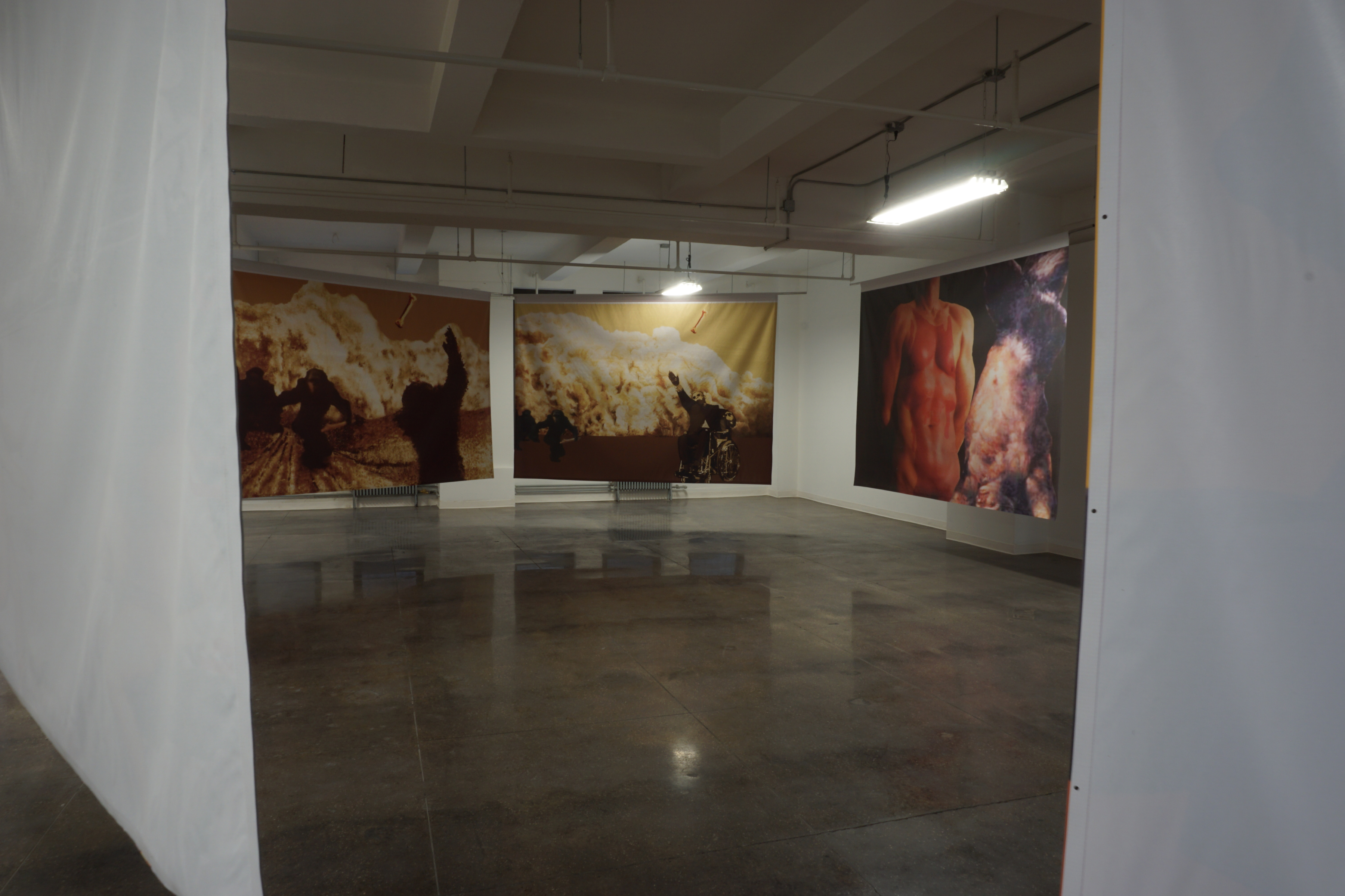 Installation view, Robert Morris: Banners and Curses, 24 WEST 40