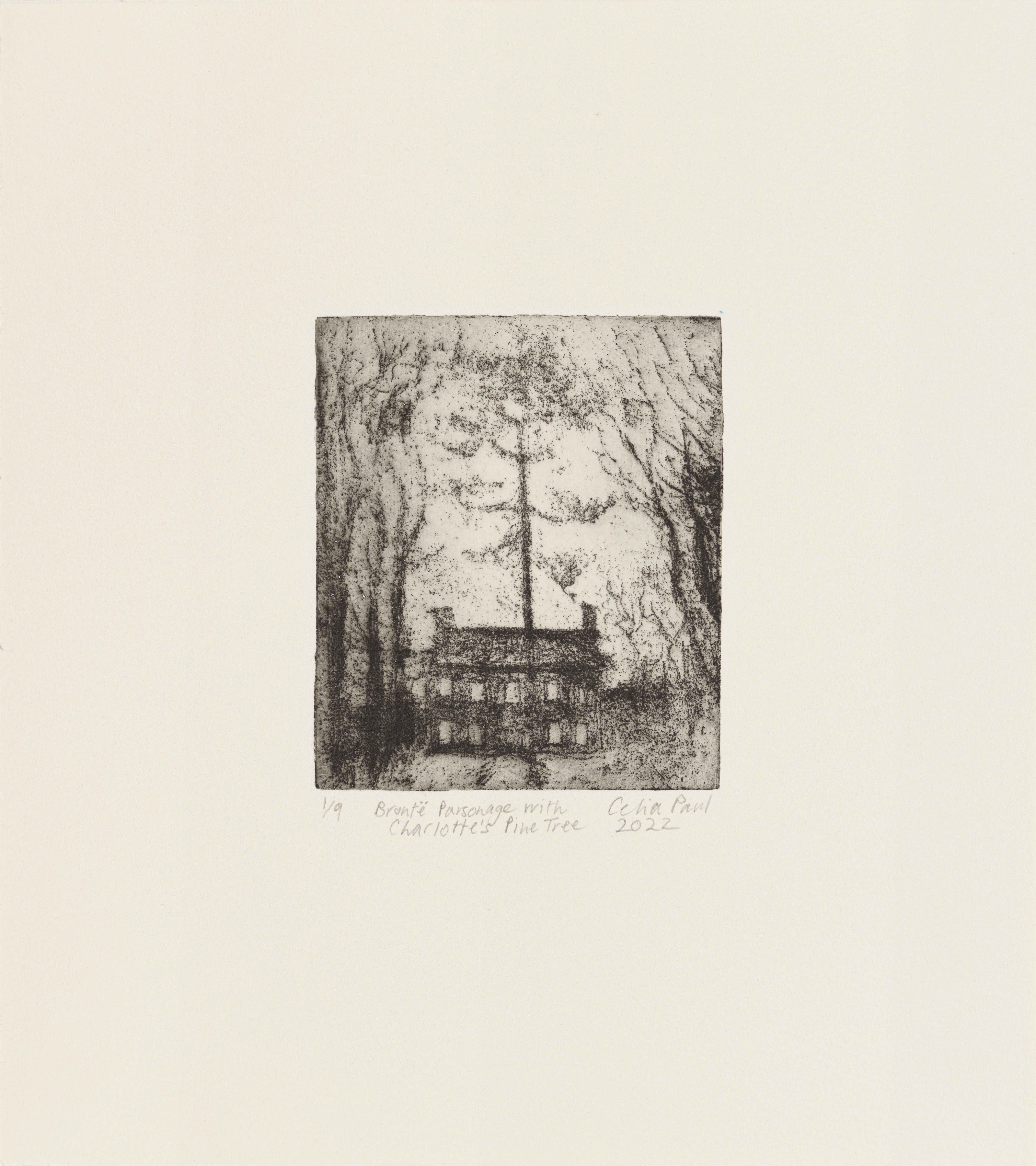 Celia Paul, “Brontë Parsonage with Charlotte’s Pine Tree”, 2022