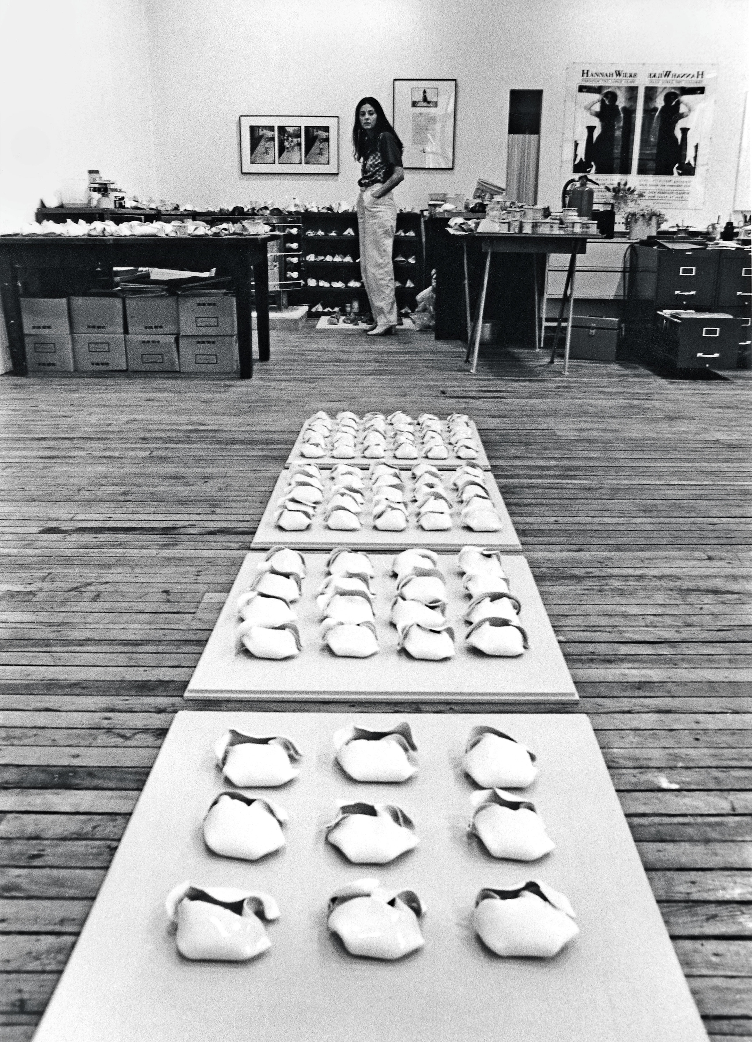 Hannah Wilke with Elective Affinities in
her Greene Street studio, 1978
Image: Hannah Wilke Collection &amp;amp; Archive, Los Angeles