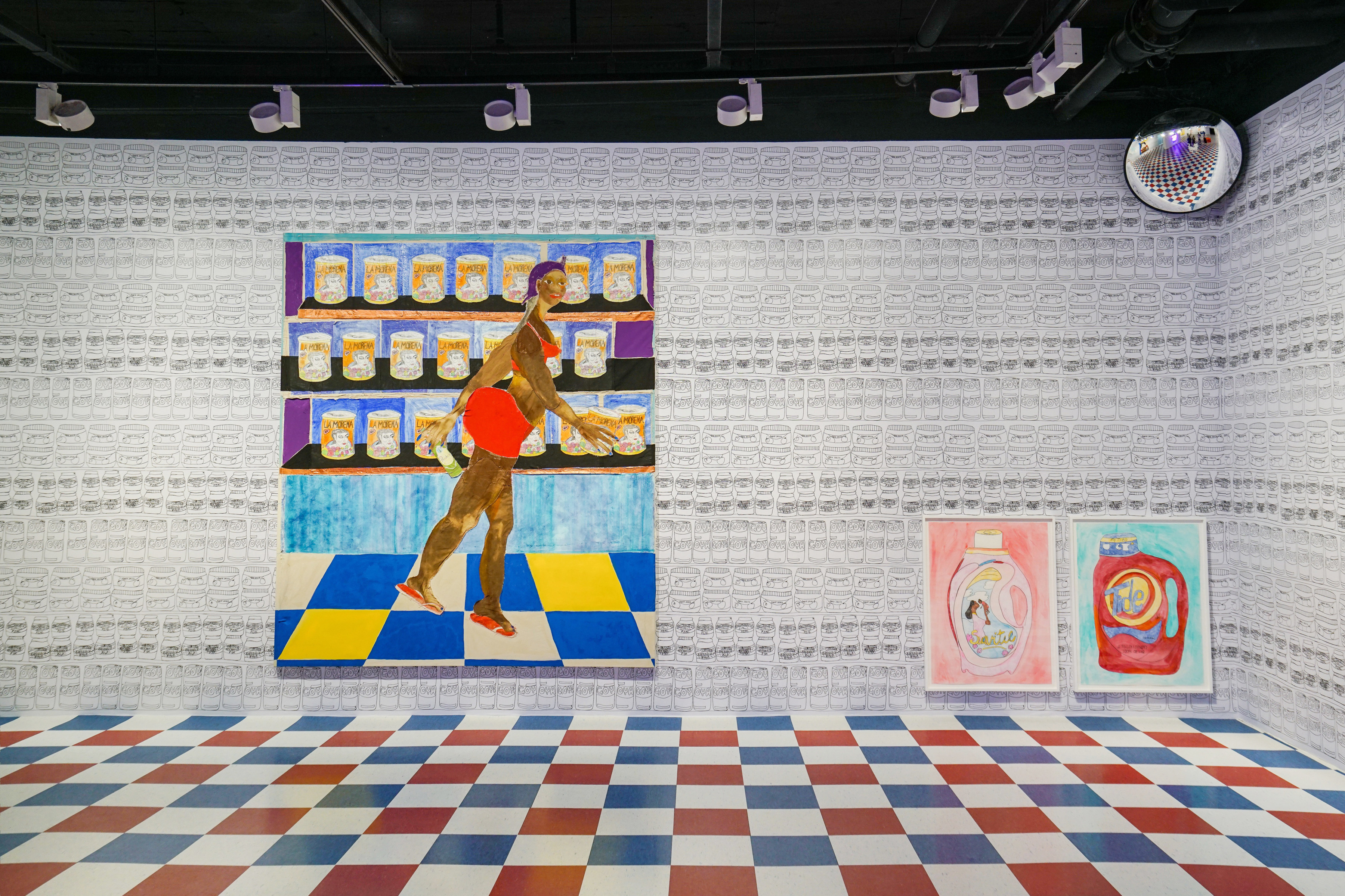 Installation view, Tschabalala Self, Bodega Run, Yuz Museum, Shanghai, 2018
