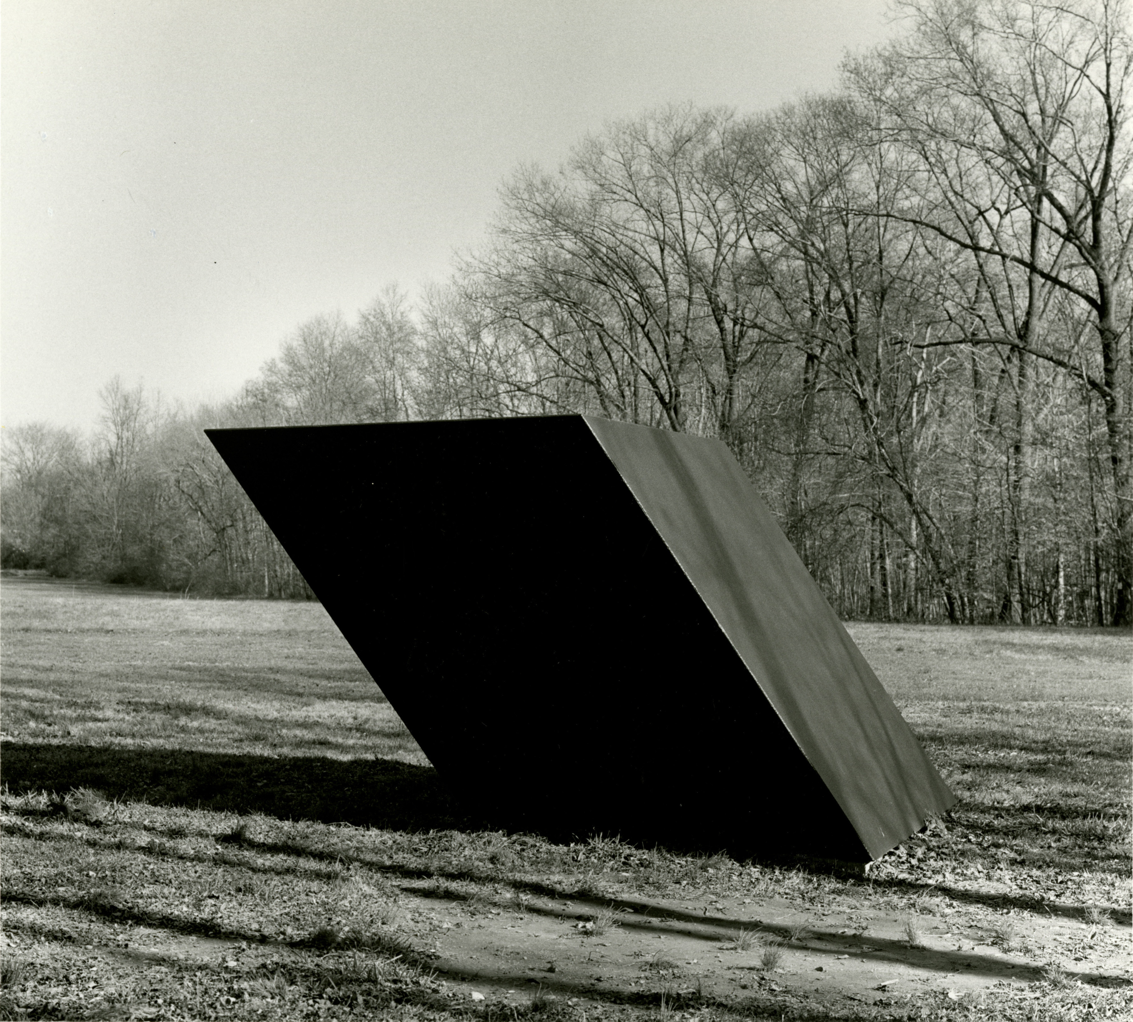 Steel, painted black
6 ft. 11 in. &amp;times; 12 ft. &amp;times; 14 ft. 2 in. (210.8 &amp;times; 365.8 &amp;times; 431.8 cm), edition 2/3
The Institute for Advanced Study, Princeton, NJ