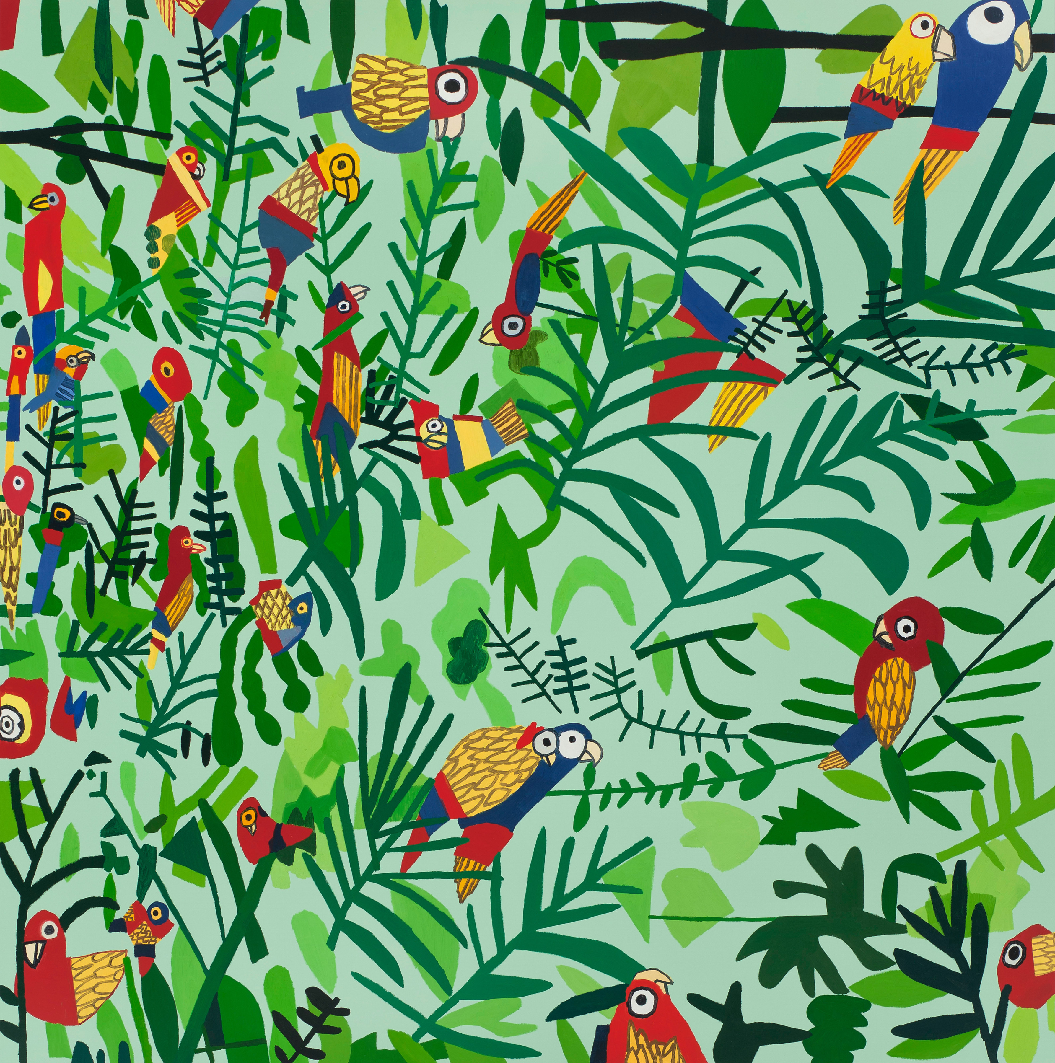 Jonas Wood Untitled (Parrot Pattern), 2012