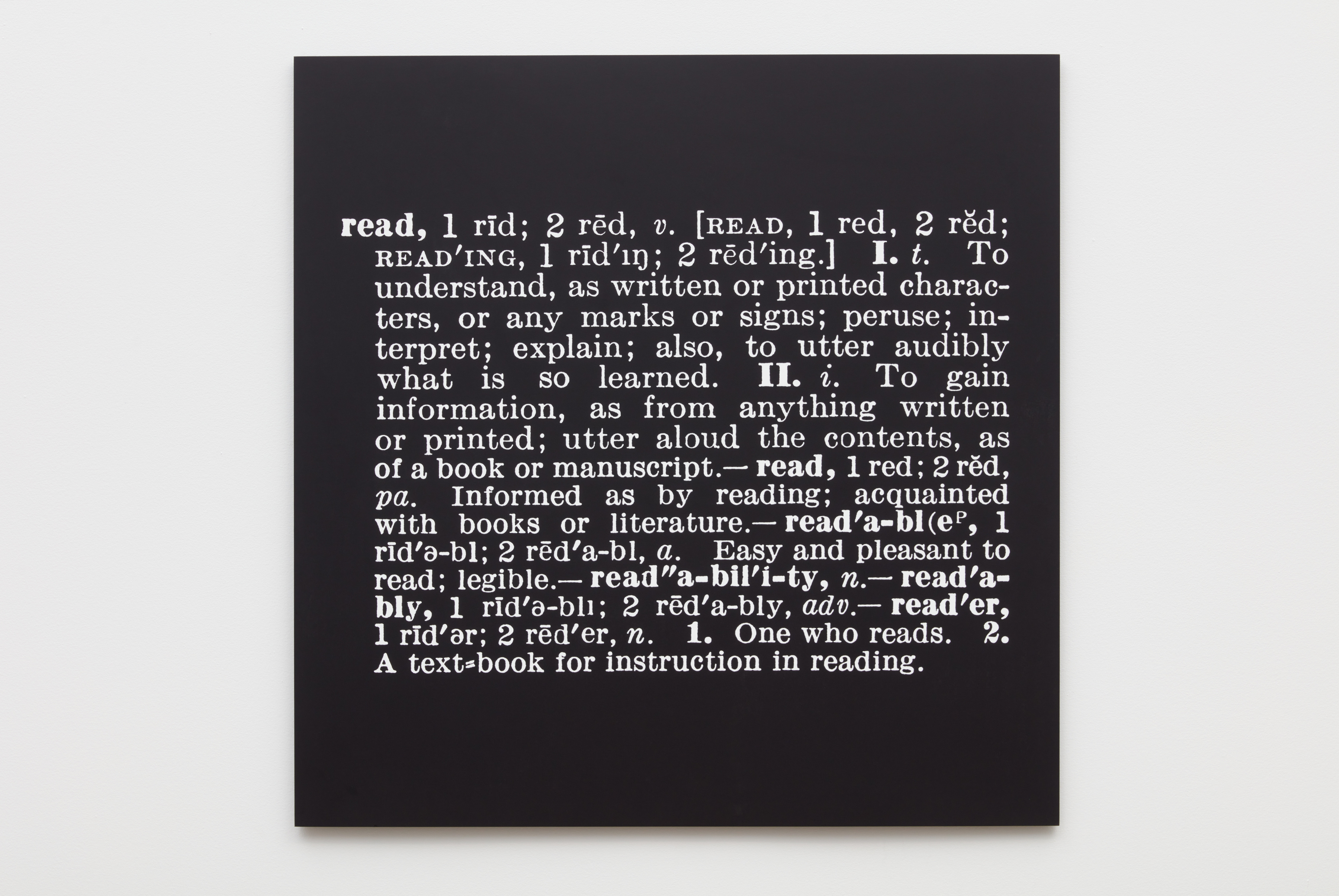 Joseph Kosuth - Future Memory - Exhibitions - Sean Kelly Gallery